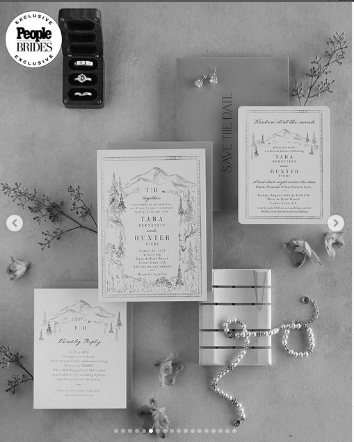 Details from Hunter and Tara Fieri's wedding, from a post dated August 31, 2025 | Source: Instagram/tarafieri