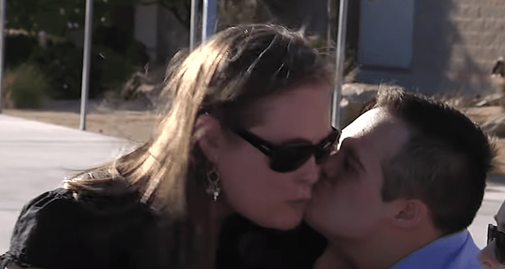 Daniel Rivas giving his mother Tonya Rivas a kiss on the cheek. │Source: youtube.com/FOX5 Las Vegas