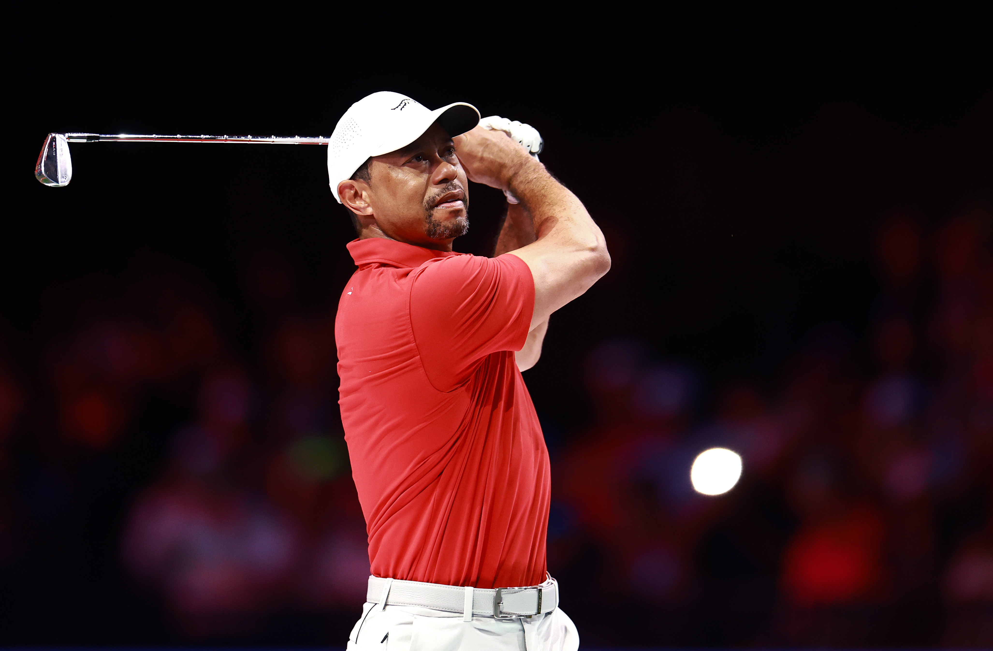 Tiger Woods during the TGL presented by SoFi match against the Atlanta Drive GC in Palm Beach Gardens, Florida on March 4, 2025. | Source: Getty Images