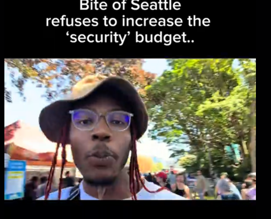 TikTok creator leebotracks' video shows him questioning security measures at Seattle's Bite of Seattle food festival more than 24 hours before the deadly shooting. | Source: TikTok/leebotracks