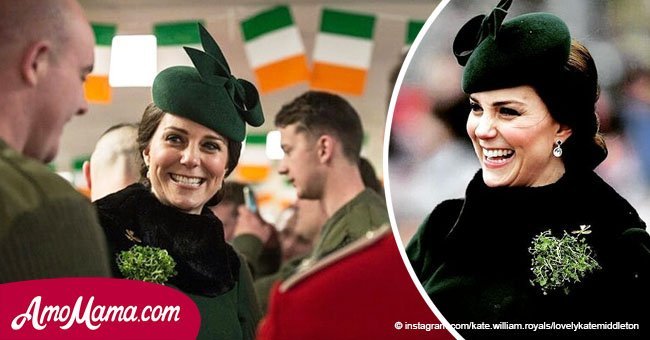 Duchess Kate flaunts her significantly grown baby bump in all green for St Patrick’s day parade