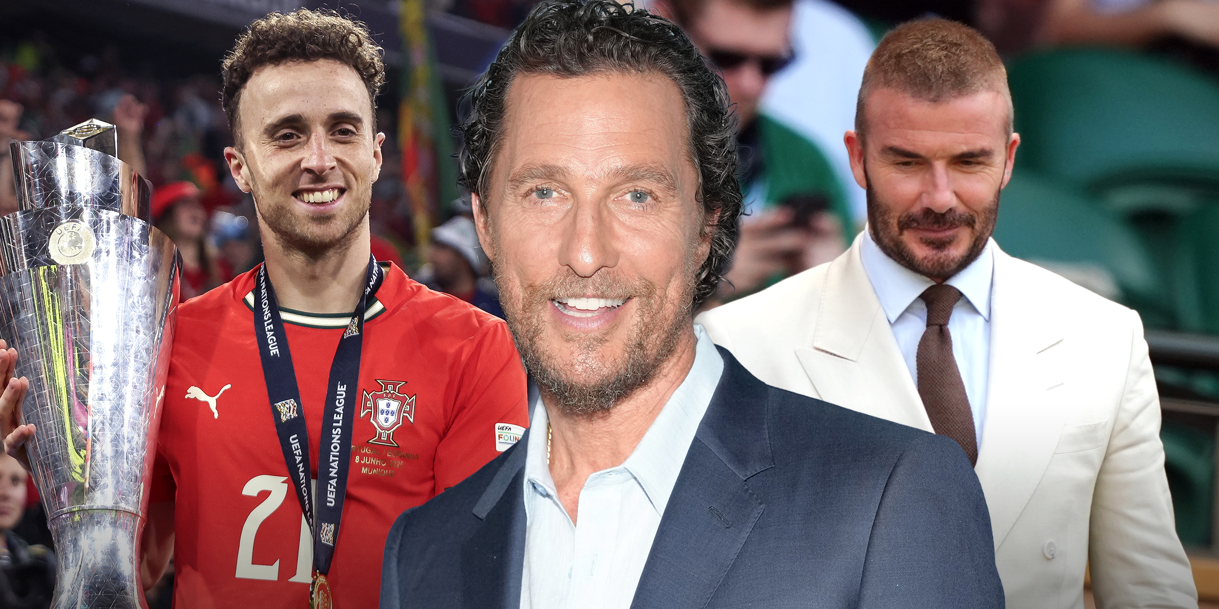 Diogo Jota | Matthew McConaughey | David Beckham | Source: Getty Images