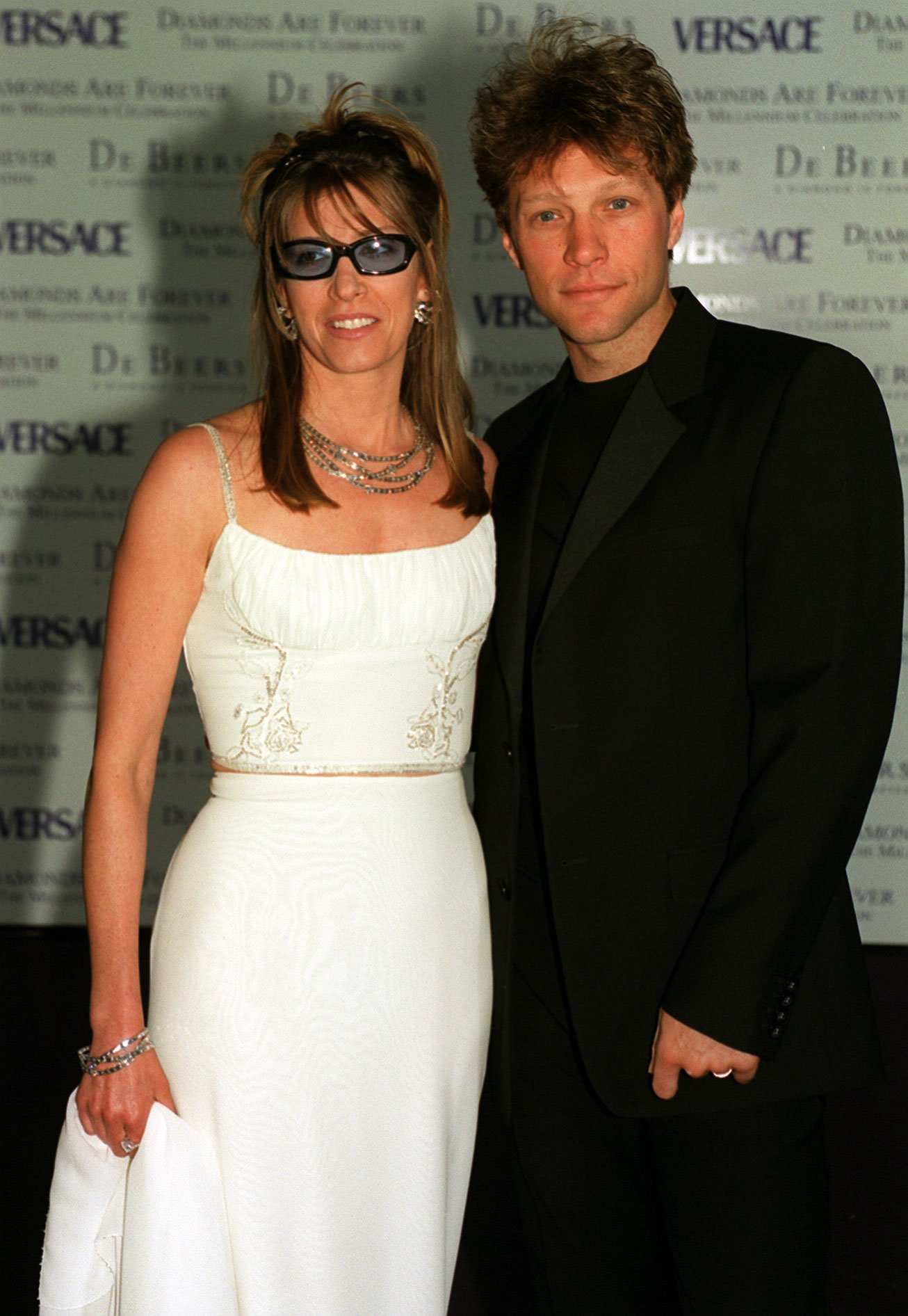 Jon Bon Jovi and Dorothea Hurley at the Donatella Versace/De Beers Diamonds Are Forever: The Millennium Celebration charity fundraising event in, London, on June 9, 1999. | Source: Getty Images
