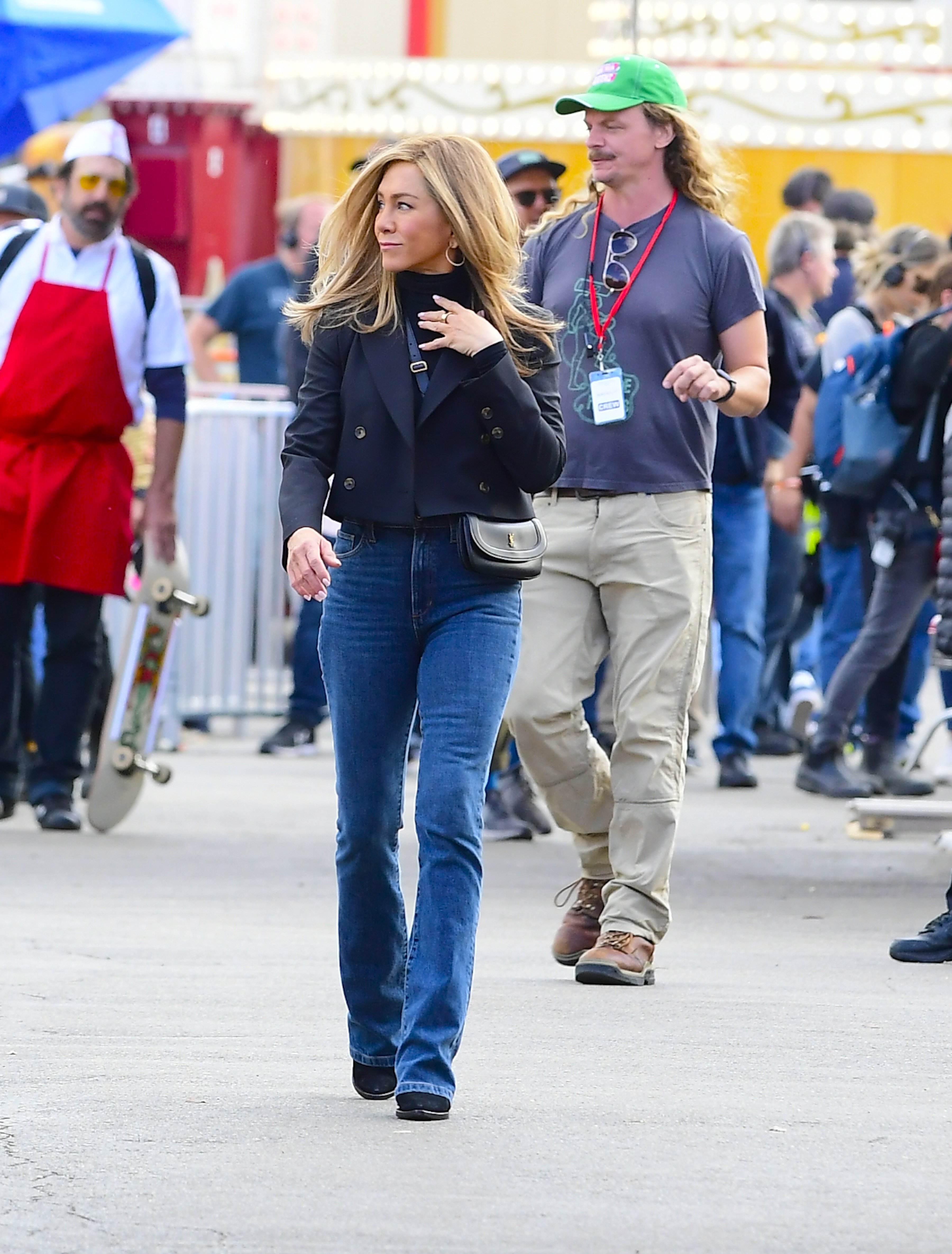 Jennifer Aniston is seen filming "The Morning Show" at Coney Island on September 28, 2022 in New York City | Source: Getty Images 