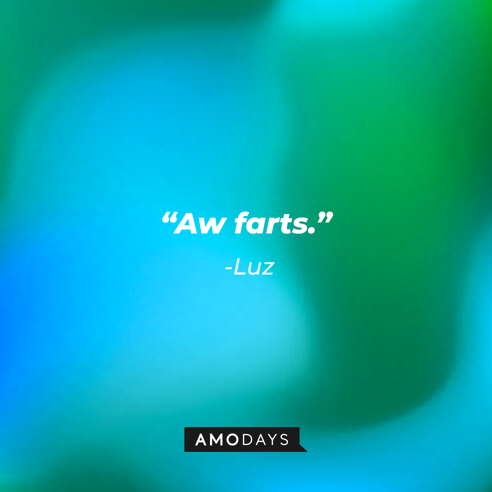 A photo with Luz's quote, "Aw farts." | Source: Amodays