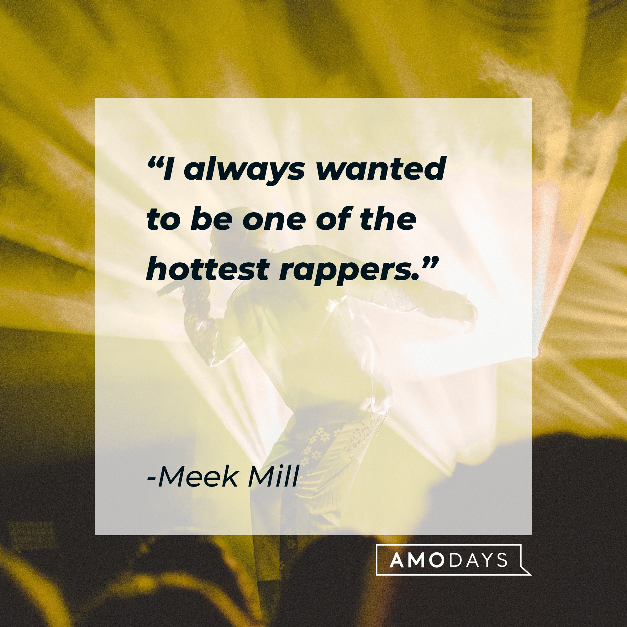  Meek Mill’s quote: "I always wanted to be one of the hottest rappers." | Image: AmoDays 