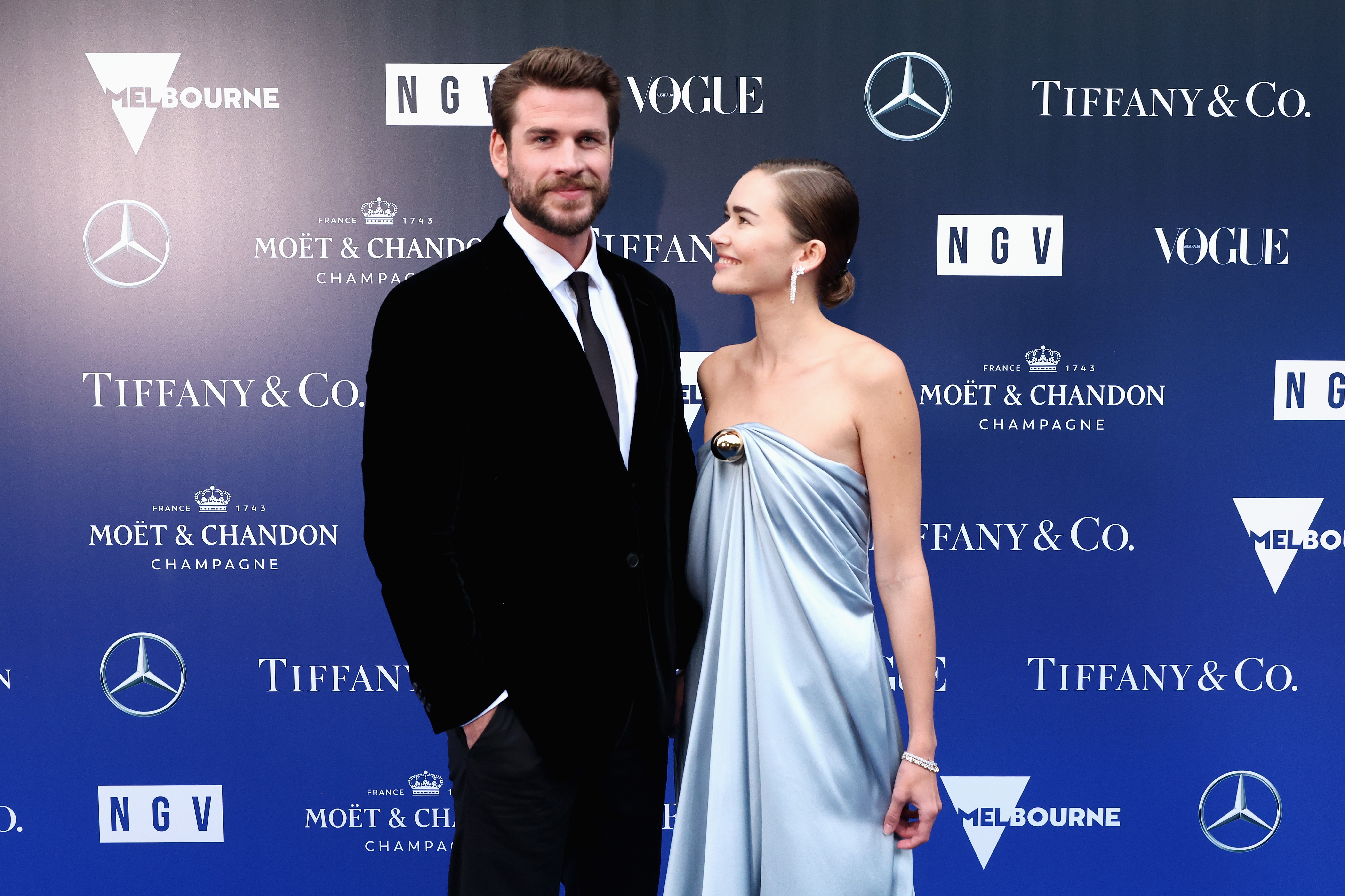 Liam Hemsworth and Gabriella Brooks attend the NGV Gala on December 2, 2023 in Melbourne, Australia | Source: Getty Images