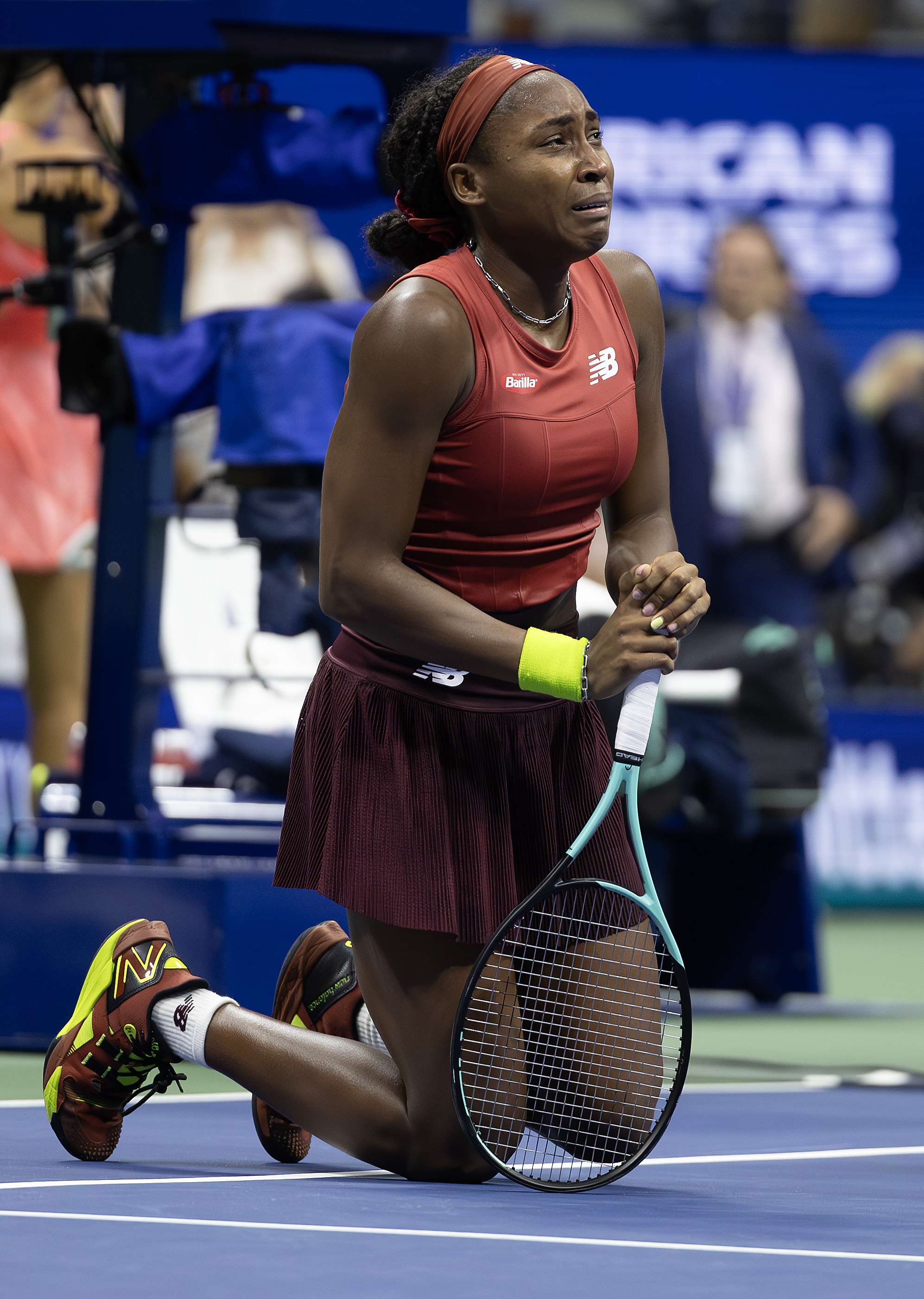 Coco Gauff celebrates after defeating Aryna Sabalenka in their Women's Singles Final match at the 2023 US Open at the USTA Billie Jean King National Tennis Center, on September 9, 2023 in Queens, New York City.  | Source: Getty Images