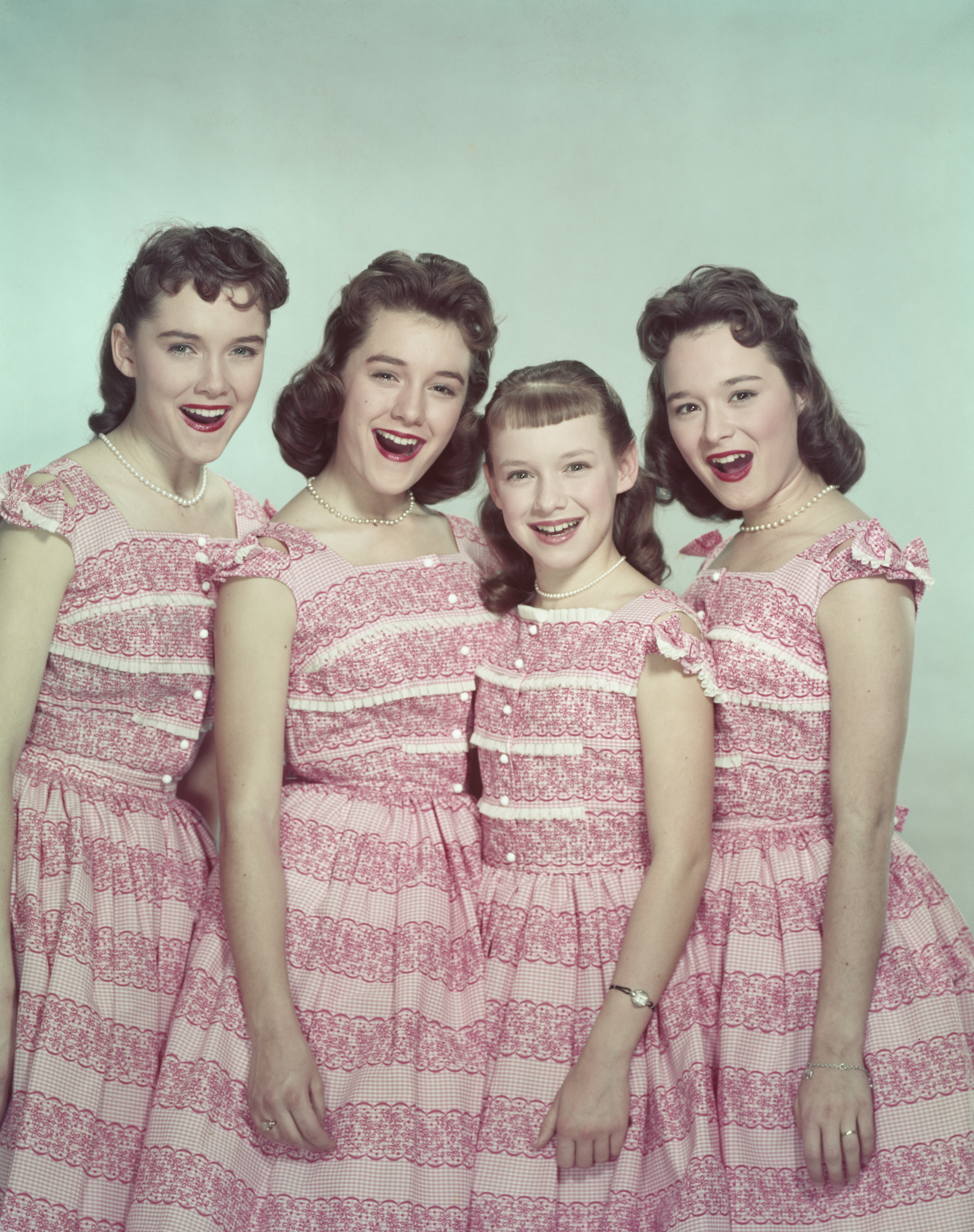 The original members of The Lennon Sisters posing for a portrait photograph in 1955 | Source: Getty Images
