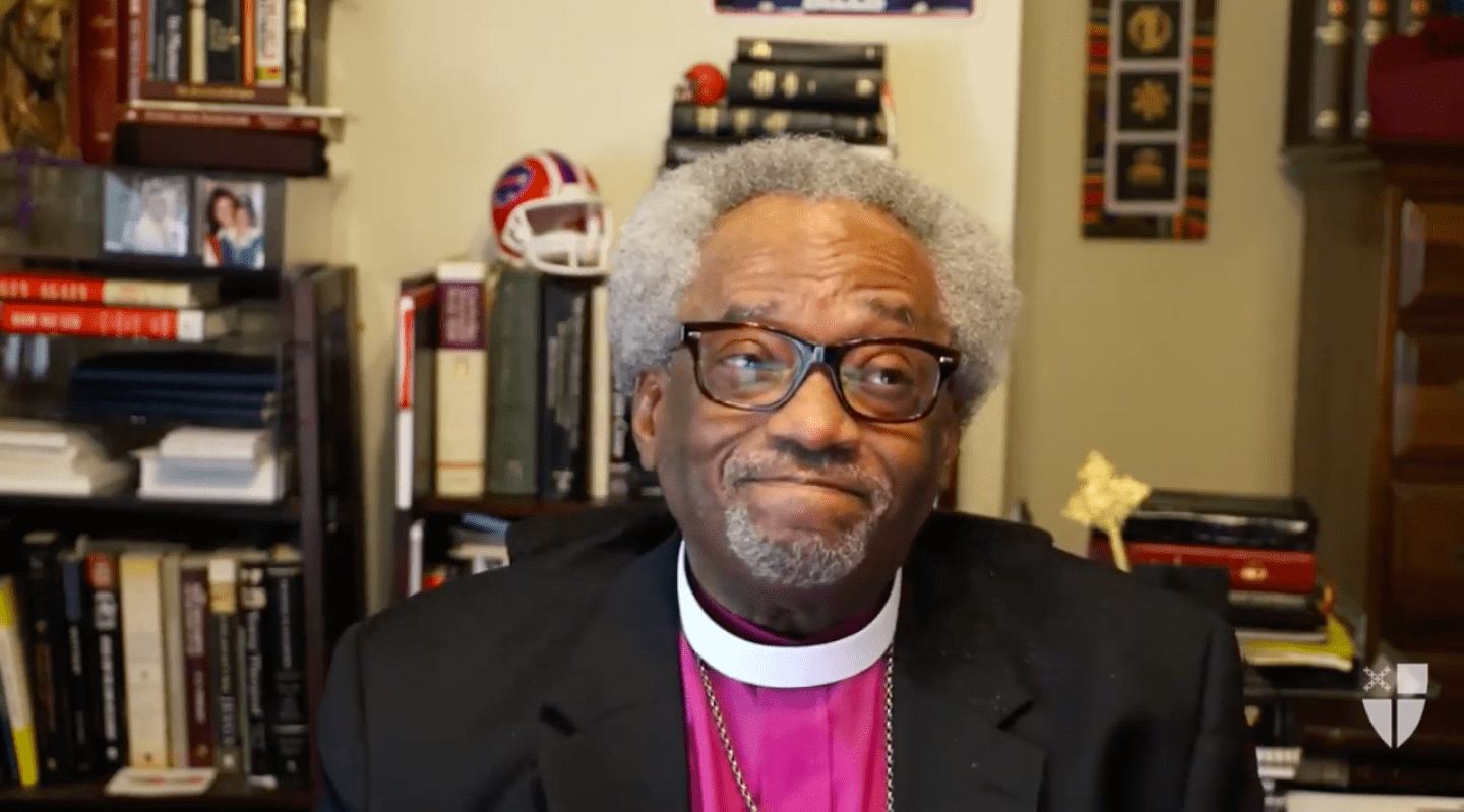 Screenshot of the video of Presiding Bishop Curry Easter Message 2021 from March 31, 2021. | Source: YouTube/  The Episcopal Church