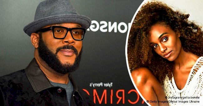 Tyler Perry's girlfriend steals hearts in white knit outfit, flaunting her long, curly hair in pic