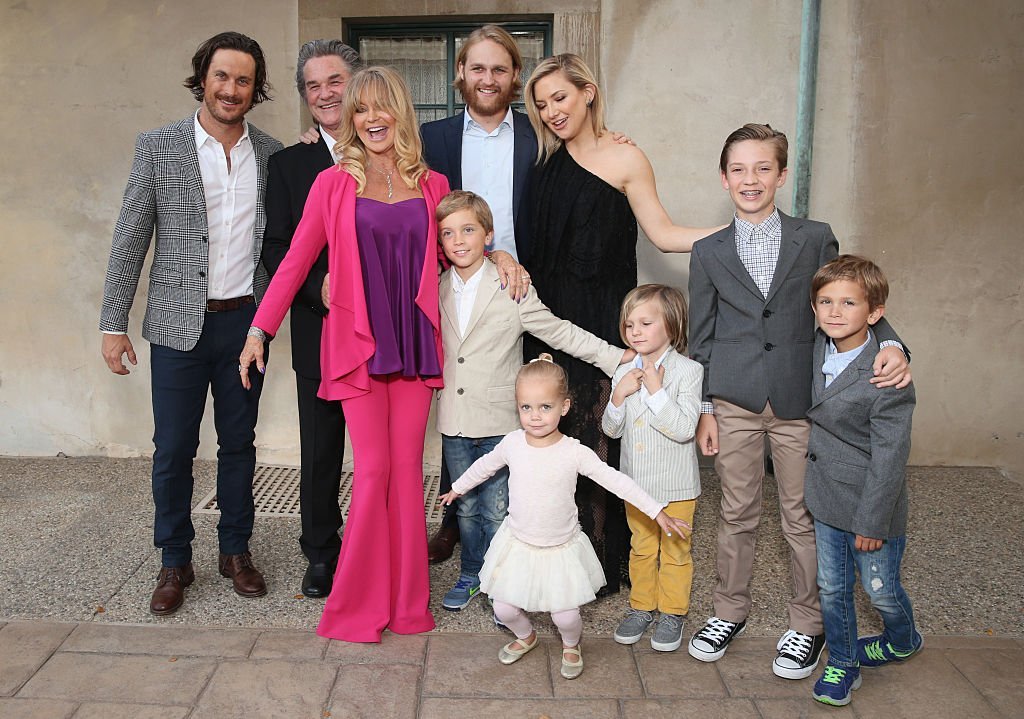 Goldie Hawn, Kurt Russell, and their children and grandchildren. I Image: Getty Images.