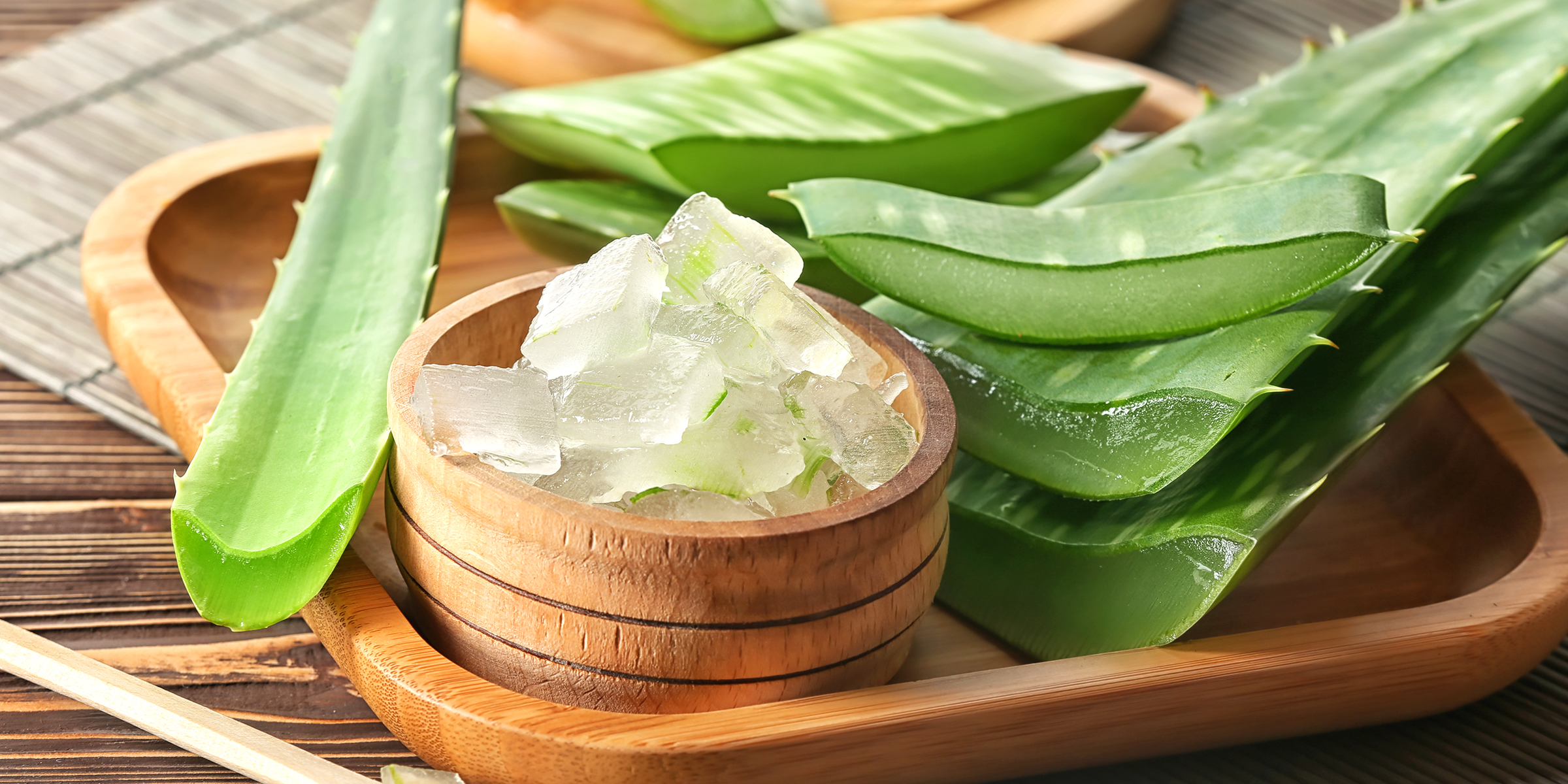 A picture of an aloe vera plant and its gel extracts. | Source: Shutterstock