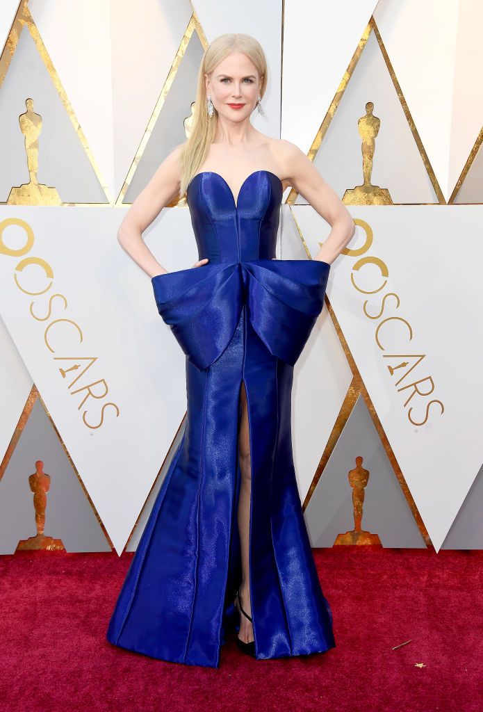 Nicole Kidman poses on the red carpet during her attendance at the Oscars.  Source | Photo: Getty Images