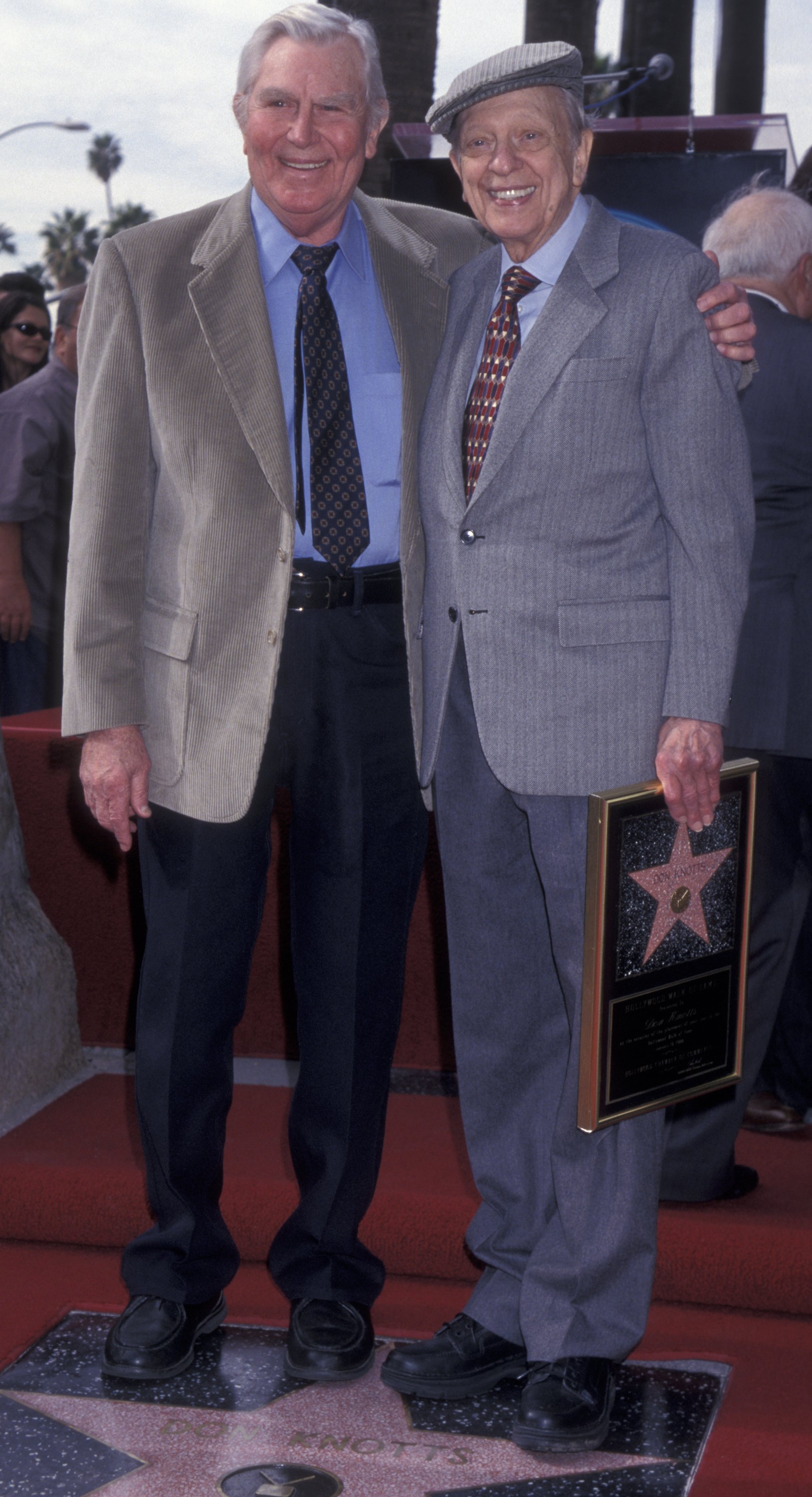Andy Griffith attends his best friend Don Knotts event in the Hollywood Walk of Fame in 2000. | Photo: Getty Images