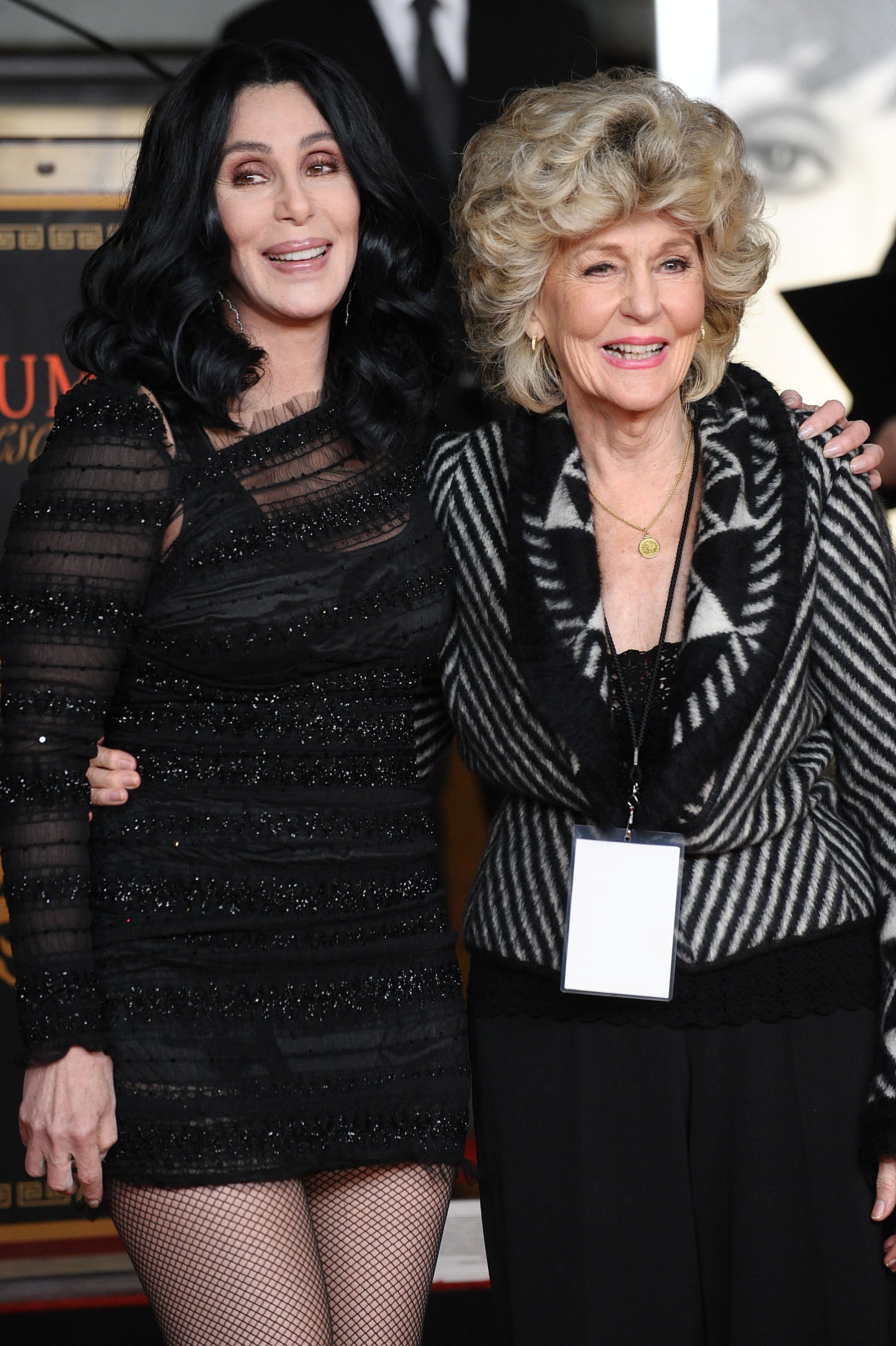 Cher and her mother Georgia Holt attend Cher's hand and footprint ceremony at Grauman's Chinese Theatre on November 18, 2010 in Hollywood, California | Source: Getty Images 