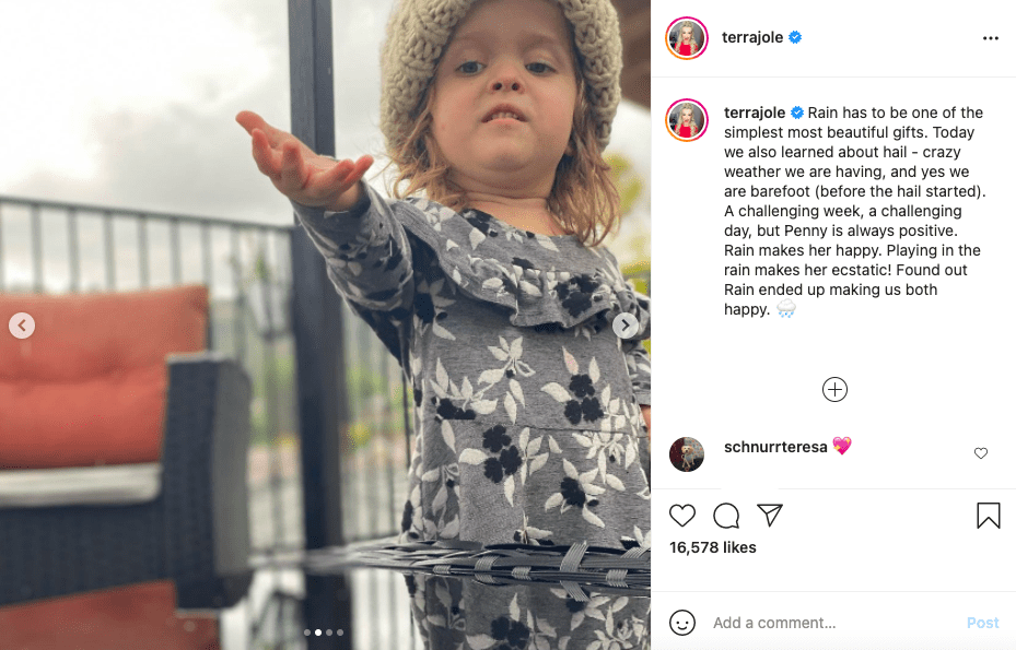 Terra Jolé's 5-year-old daughter Penelope "Penny" Gnoffo as pictured on her mother's Instagram account in March 2021. | Image: terrajole