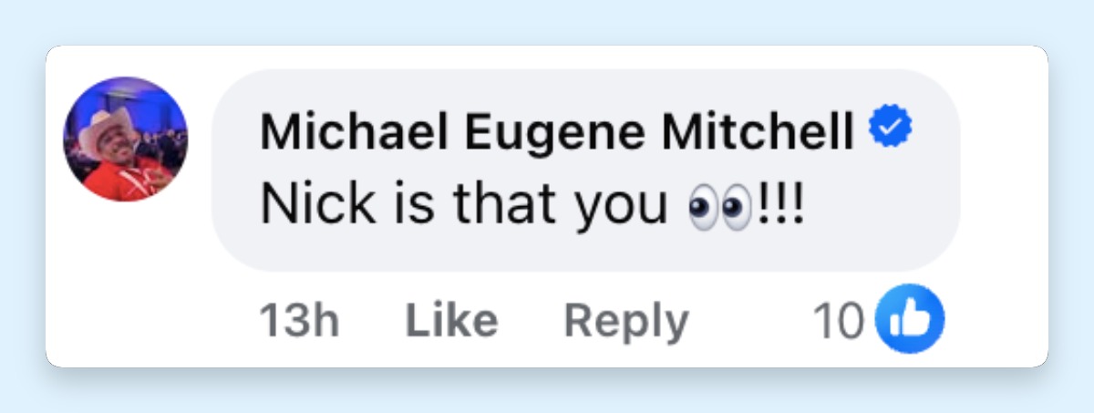 Netizen comment about Nick Cannon and his son, posted on April 5, 2026. | Source: Facebook/Mariah Carey