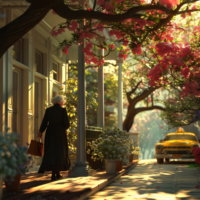 An older lady walking on a porch | Source: AmoMama