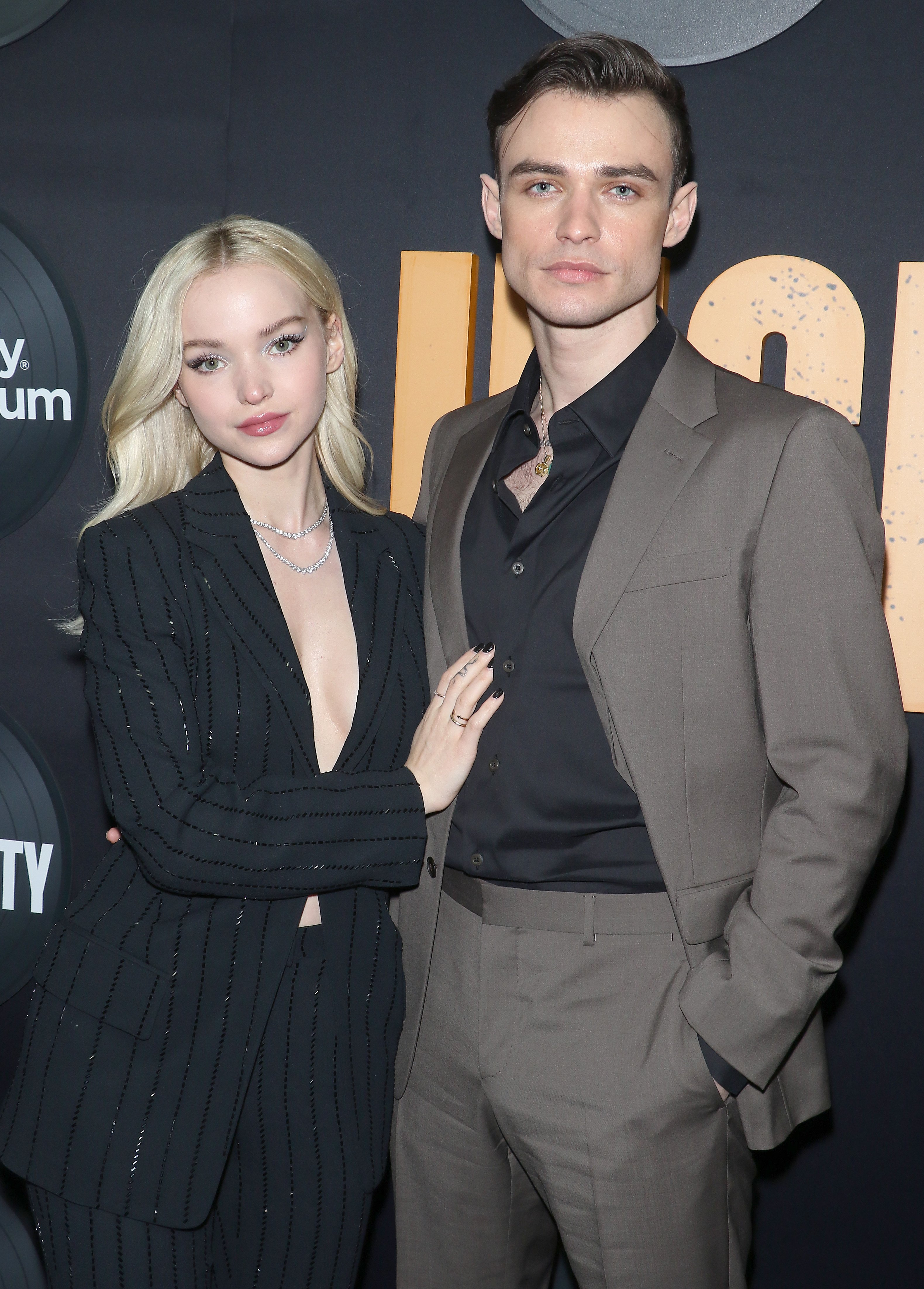 Dove Cameron and Thomas Doherty at Metrograph on February 13, 2020, in New York City. I Source: Getty Images
