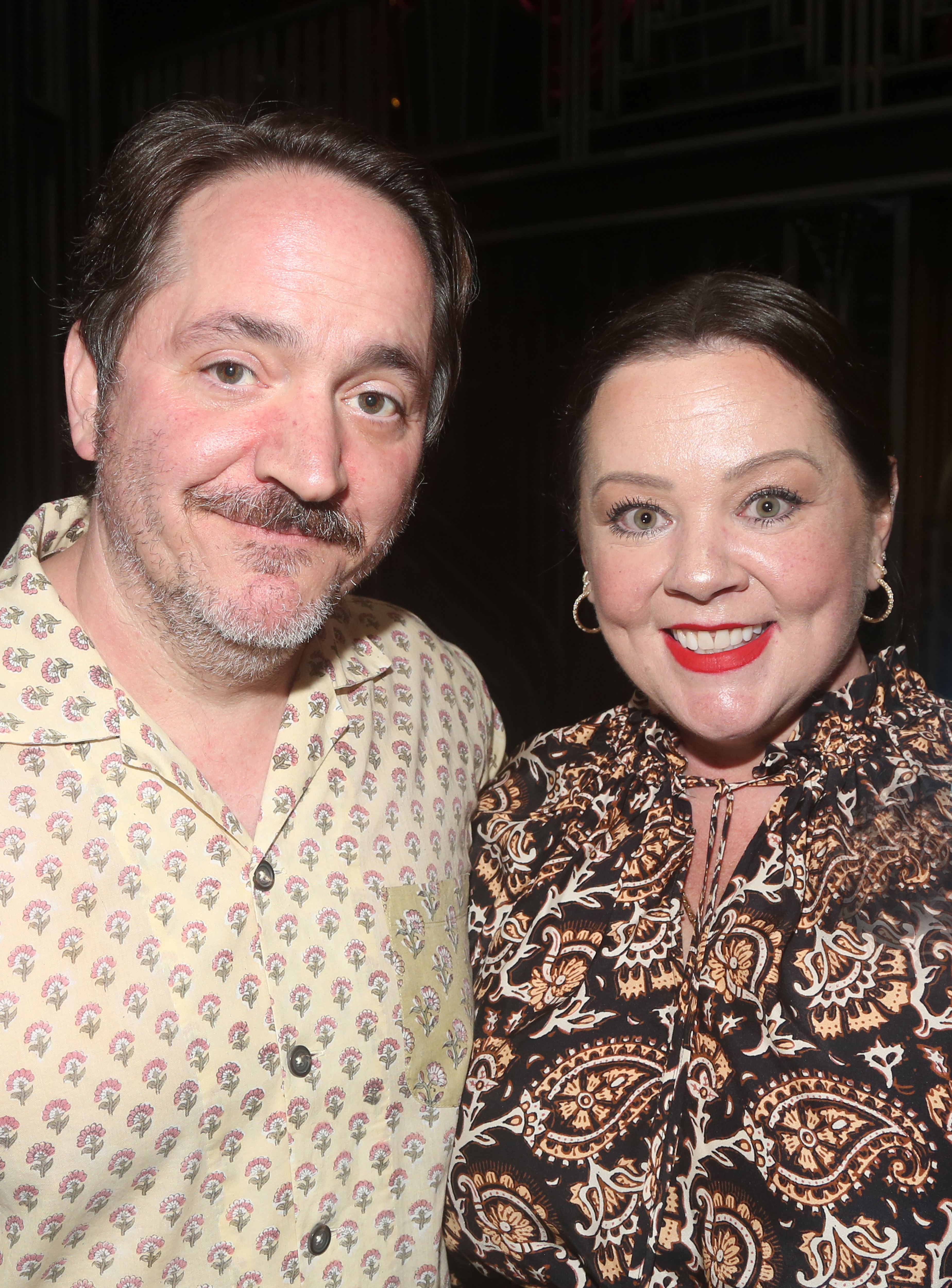 Ben Falcone and Melissa McCarthy pose backstage at the Broadway musical "Some Like it Hot!" on July 9, 2023, in New York City. | Source: Getty Images