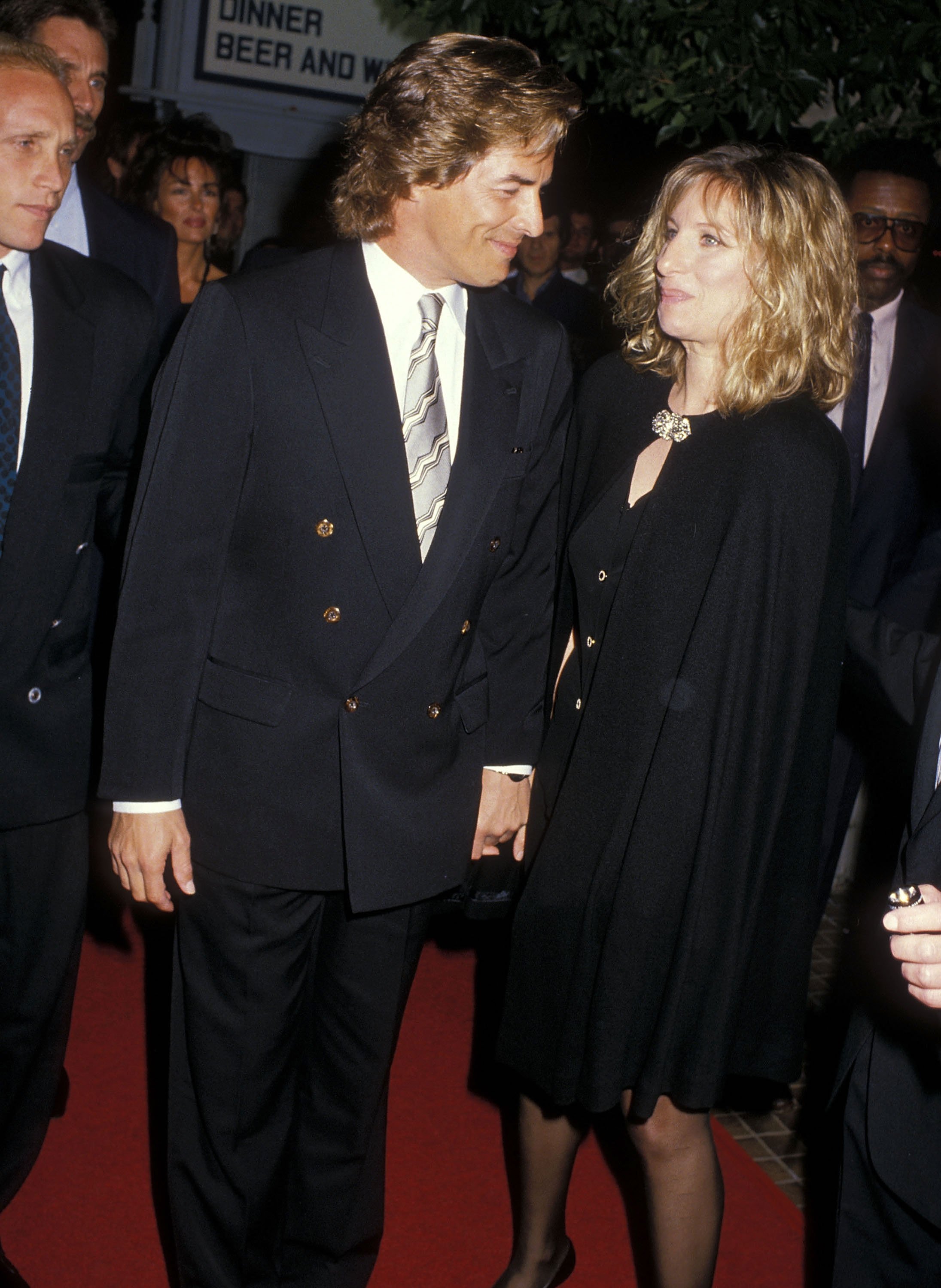 Actor Don Johnson and Barbra Streisand attend the "Sweet Hearts Dance" Westwood Premiere at the Avco Centre Cinemas in Westwood on September 18, 1988. | Source: Getty Images