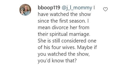 A fan's comment on Janelle Brown's post on Instagram | Photo: Instagram//janellebrown117