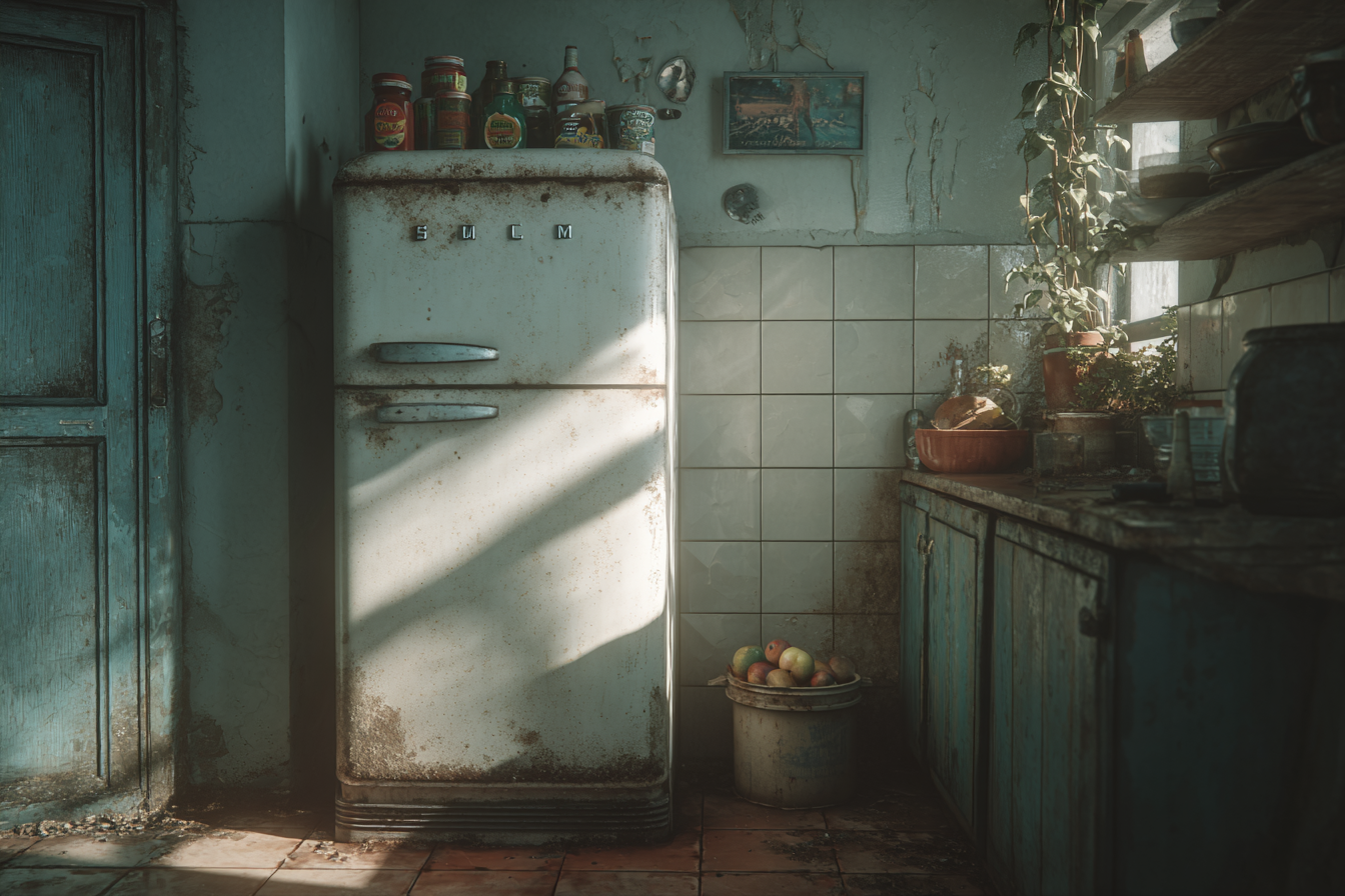 An old refrigerator | Source: Midjourney