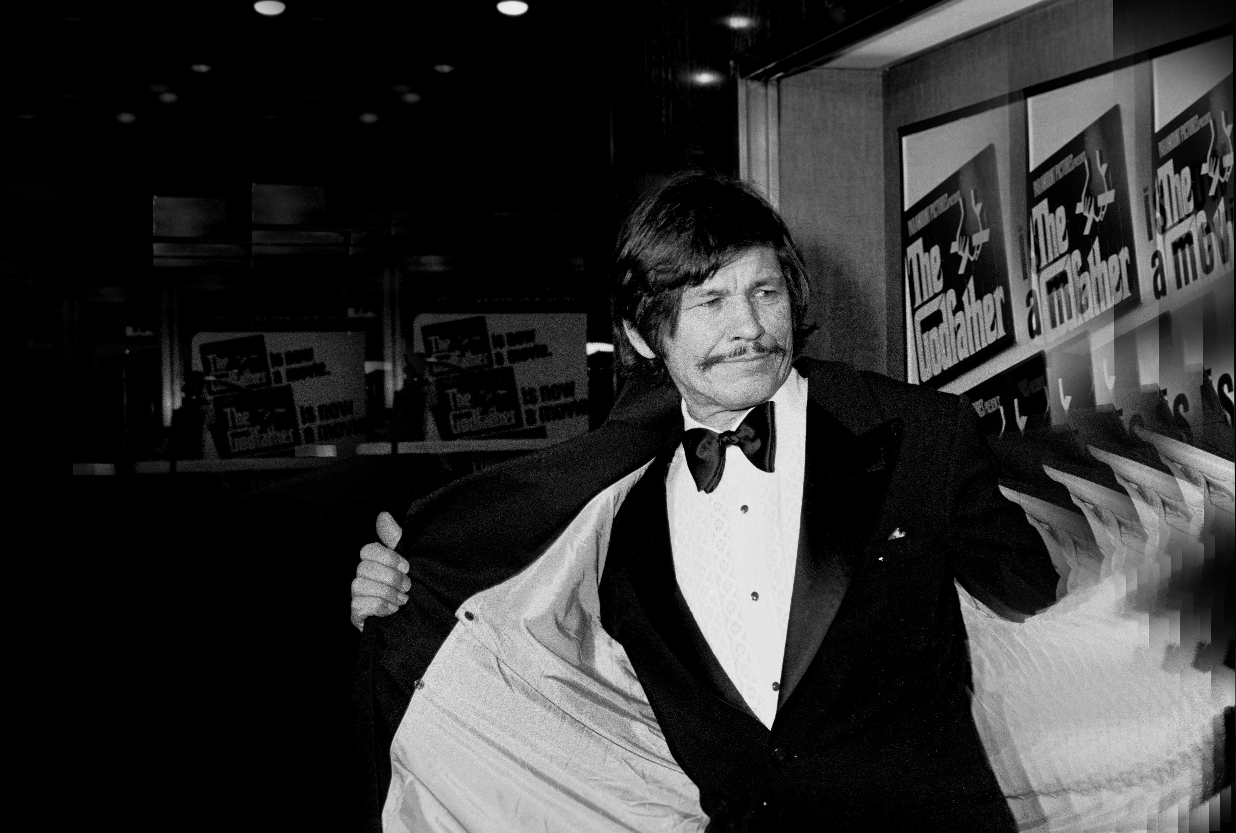 Actor Charles Bronson during the premiere of "The Godfather" on March 14,1972 in New York, New York. / Source: Getty Images