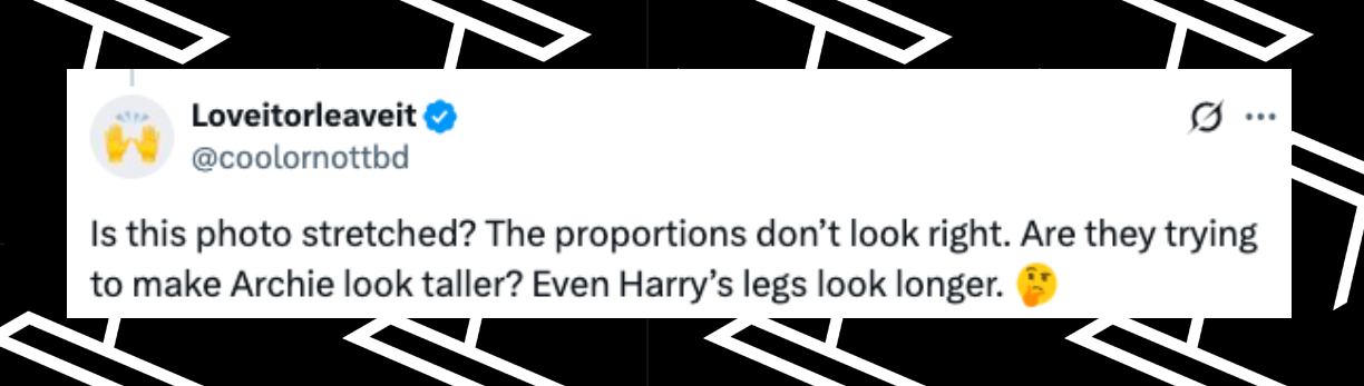 Netizen comment about Prince Archie and Prince Harry, posted on May 4, 2025. | Source: X/@coolornottbd