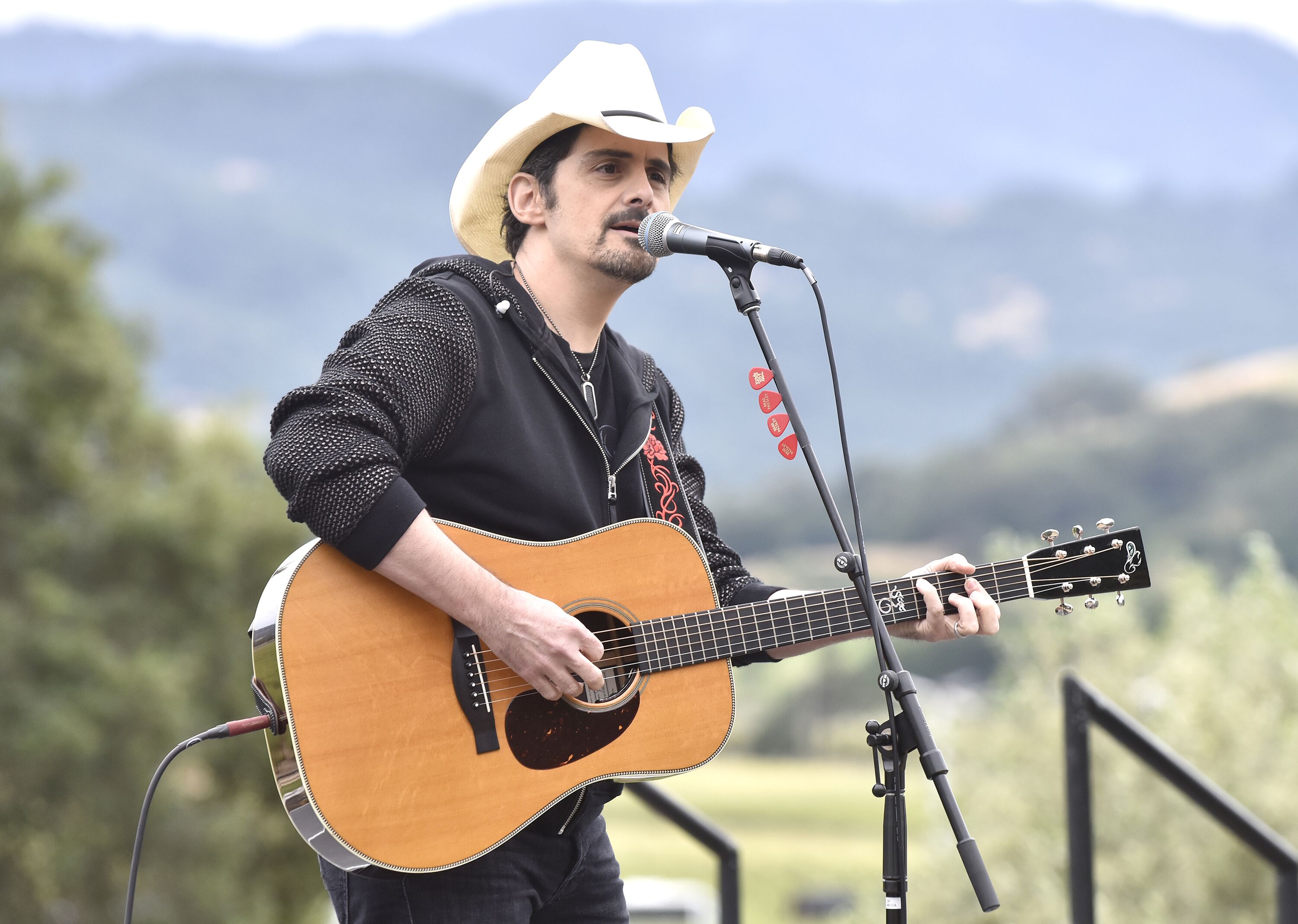 Brad Paisley performs during the Live In The Vineyard Goes Country event at Regusci Winery on May 14, 2019, in Napa, California | Photo: Tim Mosenfelder/Getty Images