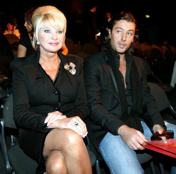 Ivana Trump and Rossano Rubicondi attend the Gai Mattiolo show on the eighth day of Milan Fashion Week (Milano Moda Donna) ready-to-wear womenswear collections Autumn/Winter 2006/7 at Milano Fiera on February 25, 2006 in Milan, Italy. | Source: Getty Images