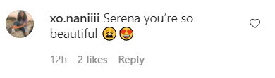 A fan commented on a photo of Serena Williams in a spotted cheetah print dress | Source: instagram.com/serenawilliams