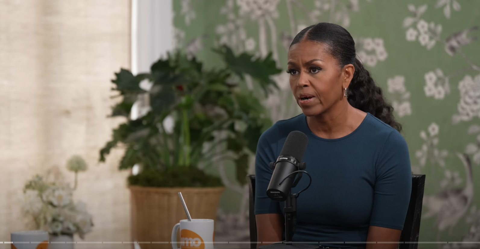 Michelle Obama during episode of the 'IMO with Michelle and Craig' podcast. From a video dated July 16, 2025. | Source: YouTube/Michelle Obama