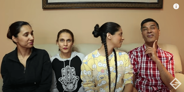 Lilly Singh's family during an interview with the famous YouTuber. | Source: YouTube.com/LillySingh