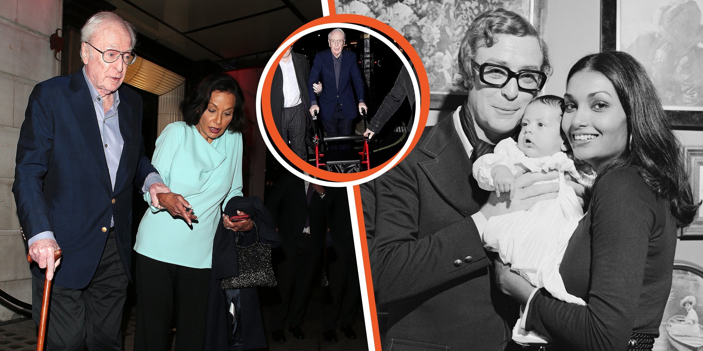 Michael Caine con su mujer Shakira | Michael Caine | Michael y Shakira Caine con su hija Natasha | Foto: Getty Images | twitter.com/MailOnline