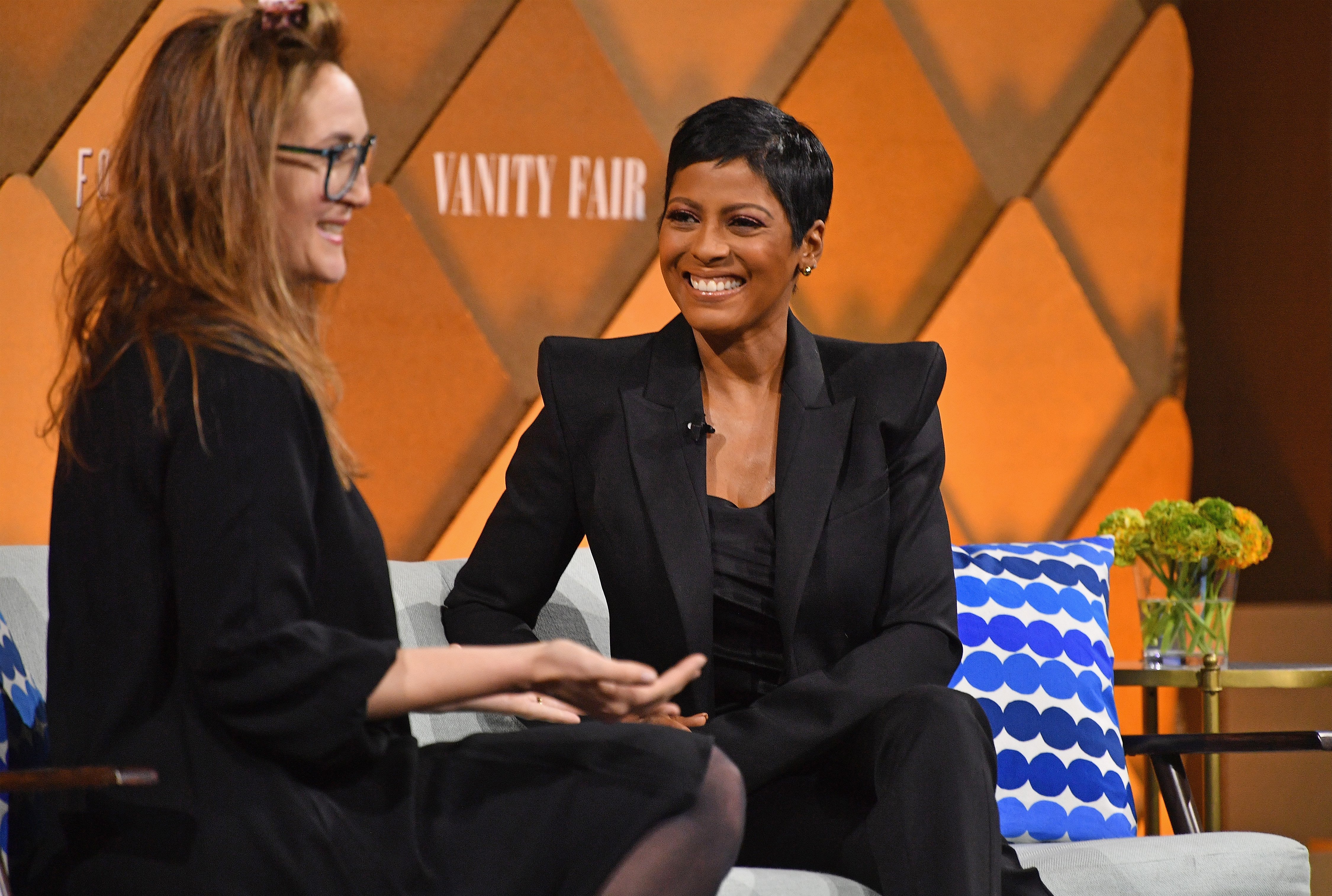 Tamron Hall at work during Vanity Fair's Founders Fair on April 12, 2018 in New York City | Photo: Getty Images