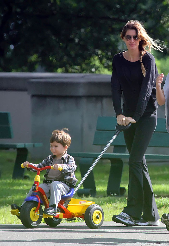 Gisele Bundchen and her son Benjamin are seen on June 09, 2012 in Boston, Massachusetts. (Photo by Stickman/Bauer-Griffin/GC Images)