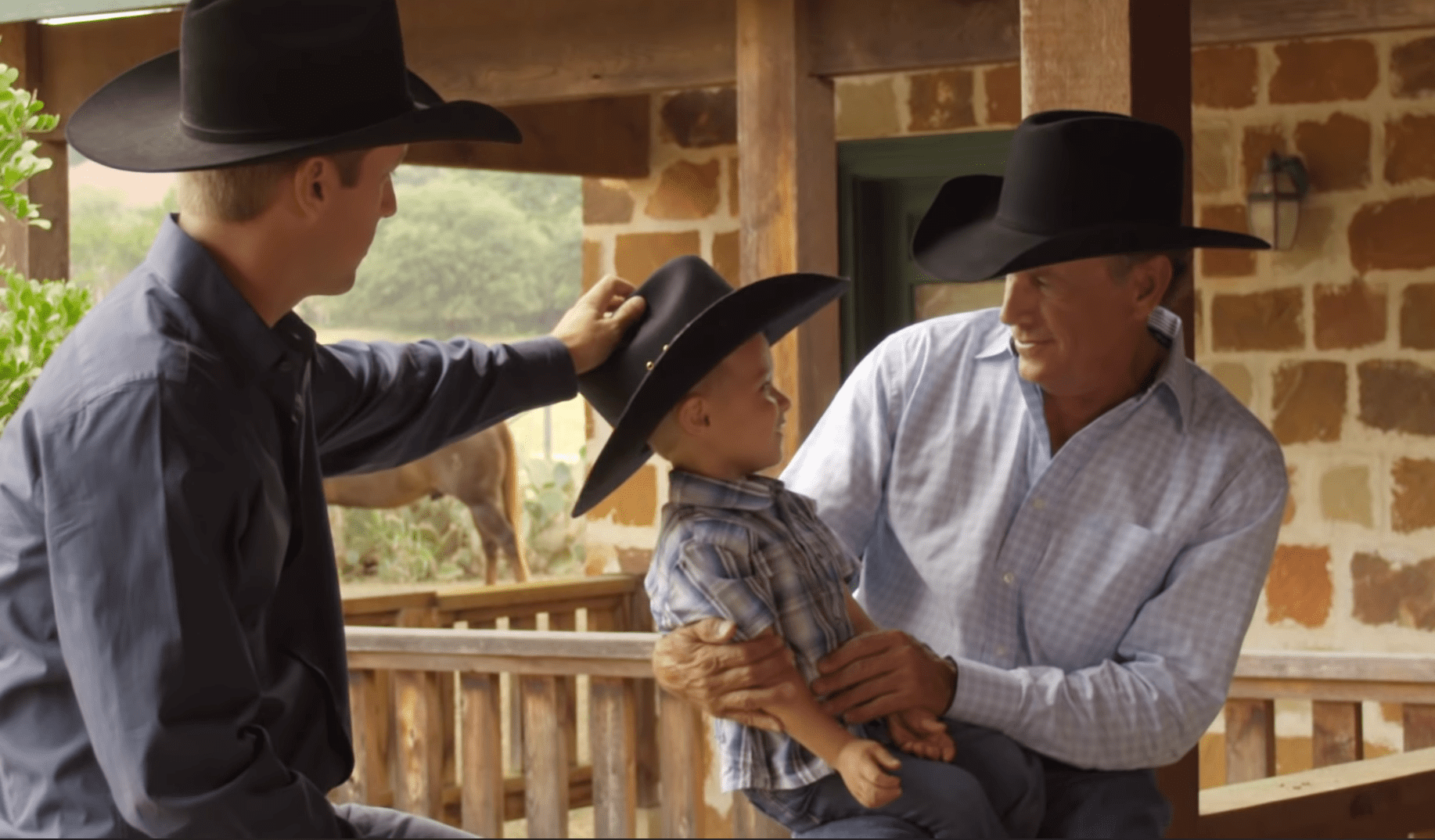 George Strait Jr., pictured with his son George Strait III and his father, George Strait ┃Source: YouTube/@GeorgeStrait