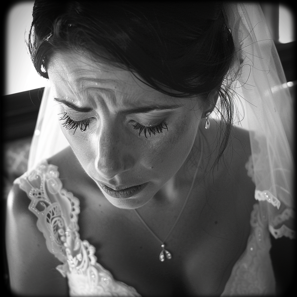 A crying bride | Source: Midjourney