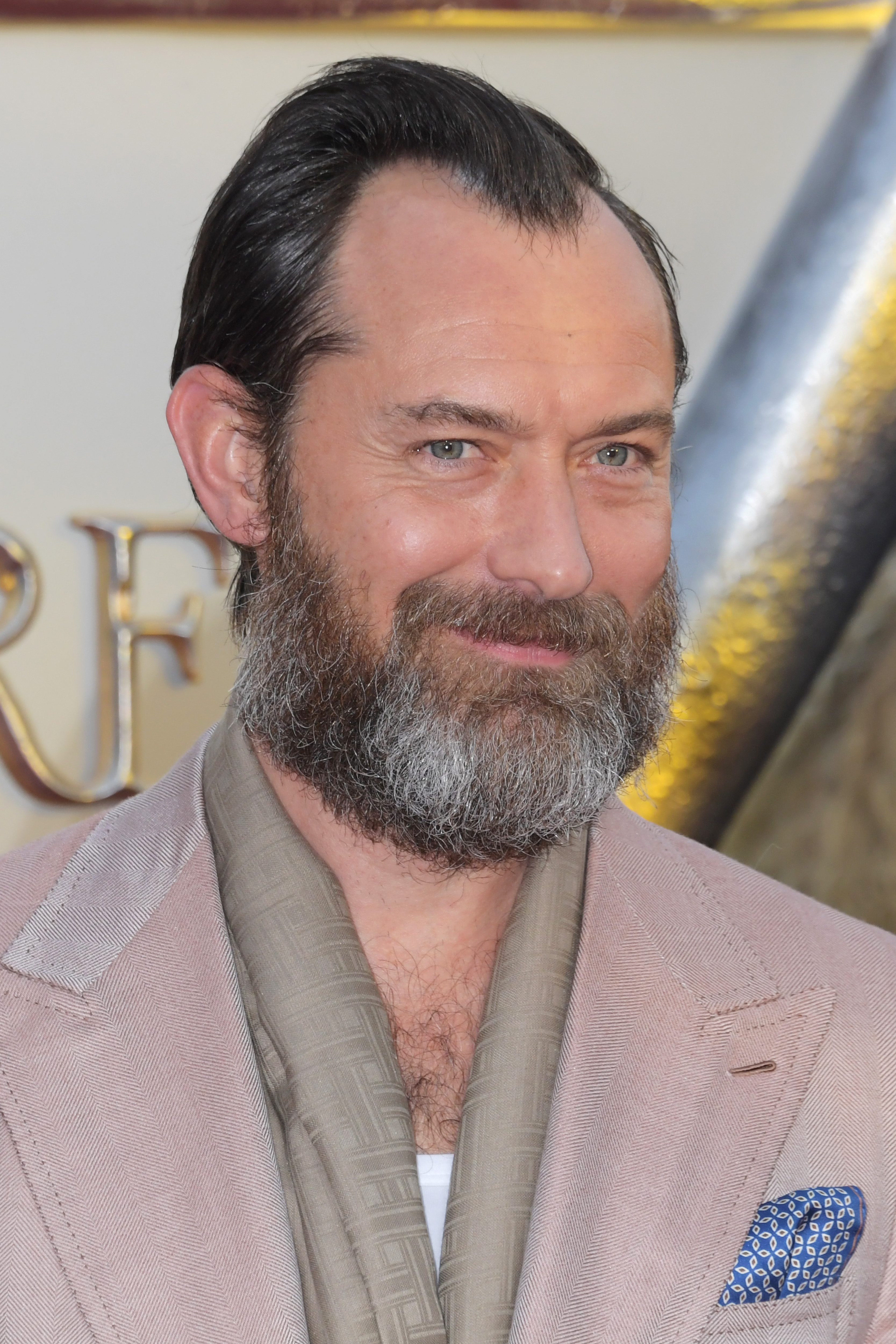 Jude Law at the world premiere of "Fantastic Beasts: The Secrets Of Dumbledore" on March 29, 2022, in London, England. | Source: Getty Images