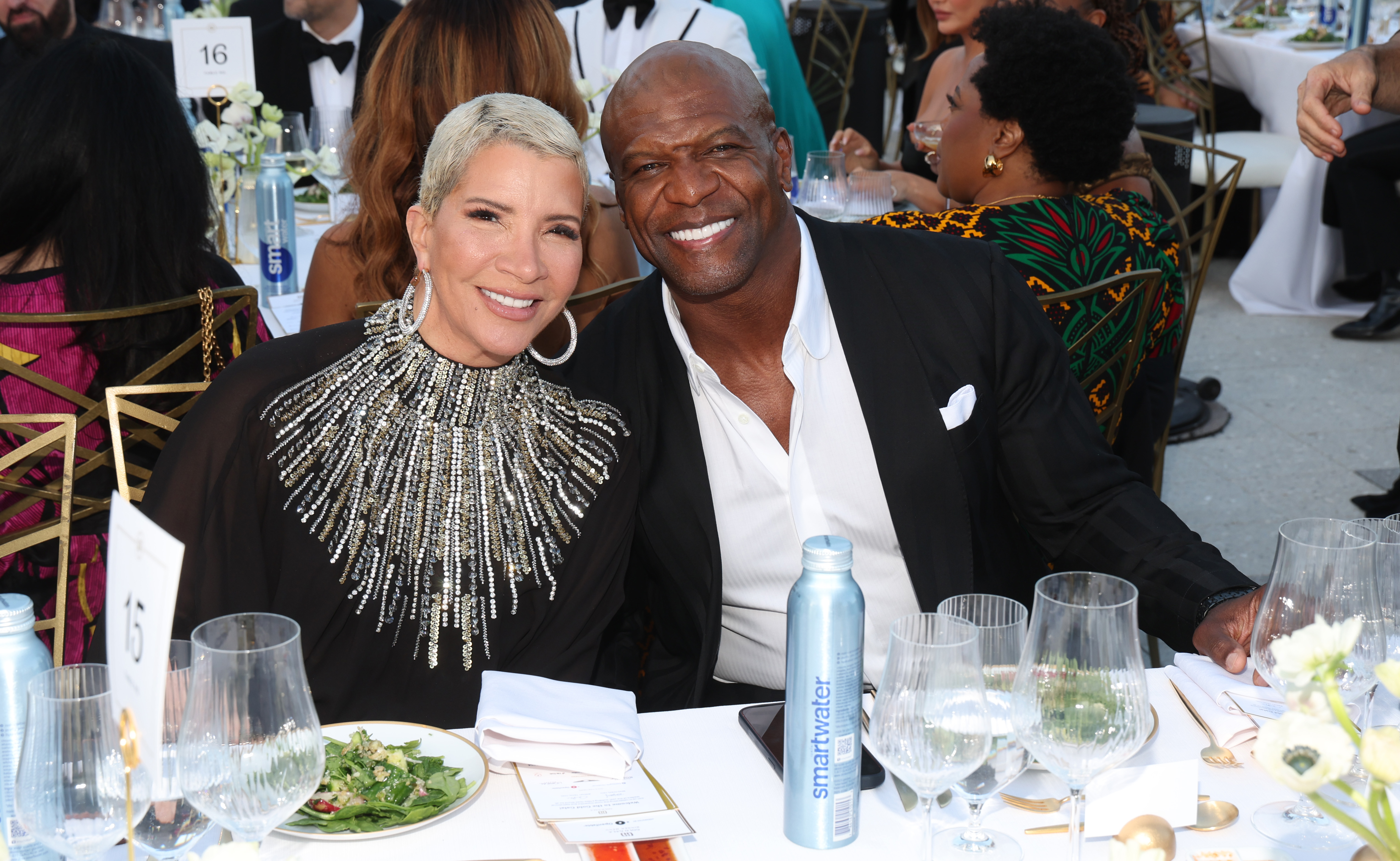 Terry Crews and Rebecca King-Crews smile during the Gold House 5th Annual Gold Gala in Los Angeles on May 9, 2026 | Source: Getty Images