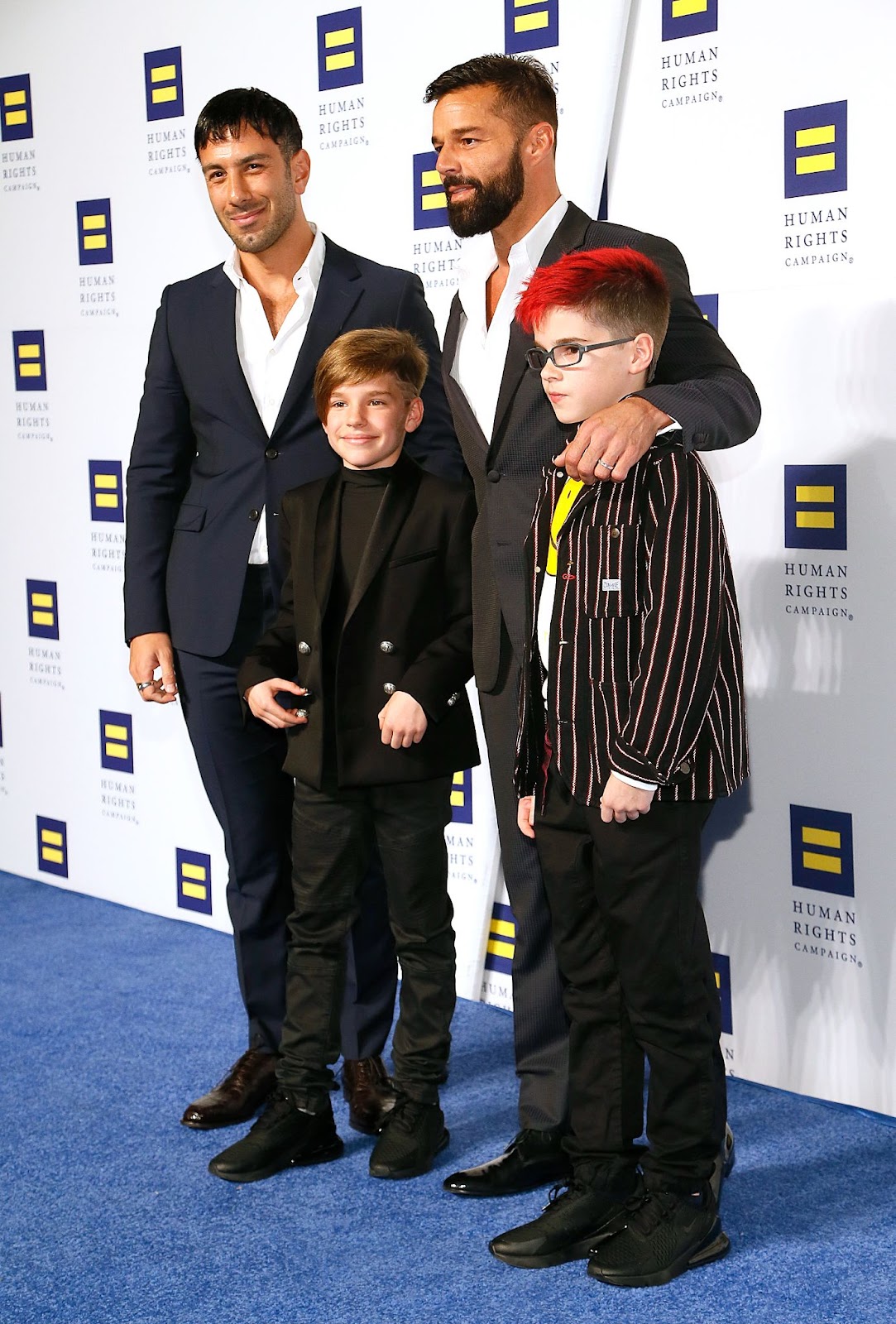 Jwan Yosef and Ricky Martin attended the 23rd Annual Human Rights Campaign National Dinner on September 28, 2019, in Washington, DC, with Matteo and Valentino. The twins showed their budding individuality, reflecting Ricky’s support for each child’s unique expression. | Source: Getty Images