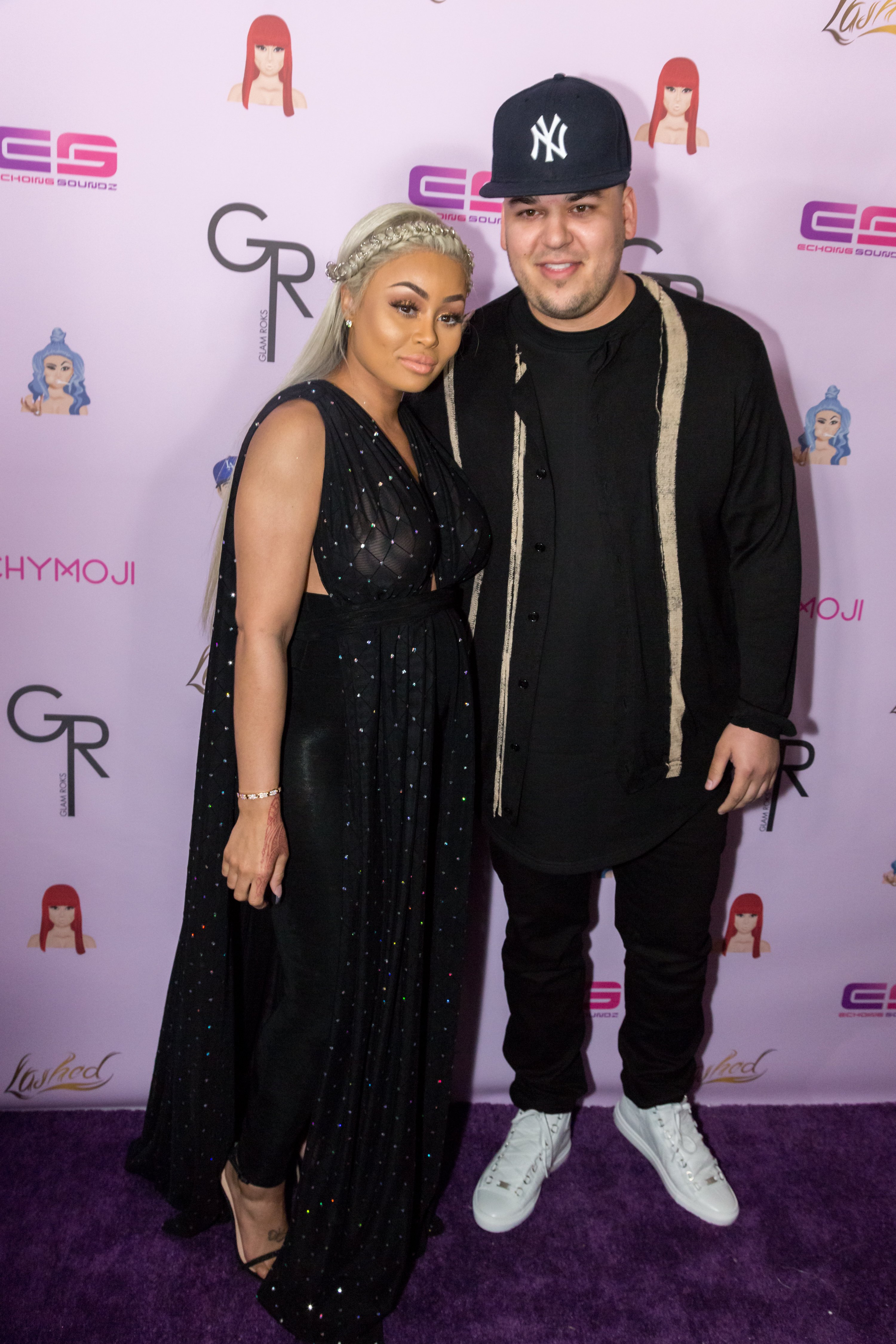 Rob Kardashian with Blac Chyna during her birthday celebration in Hollywood in May 2016. | Photo: Getty Images