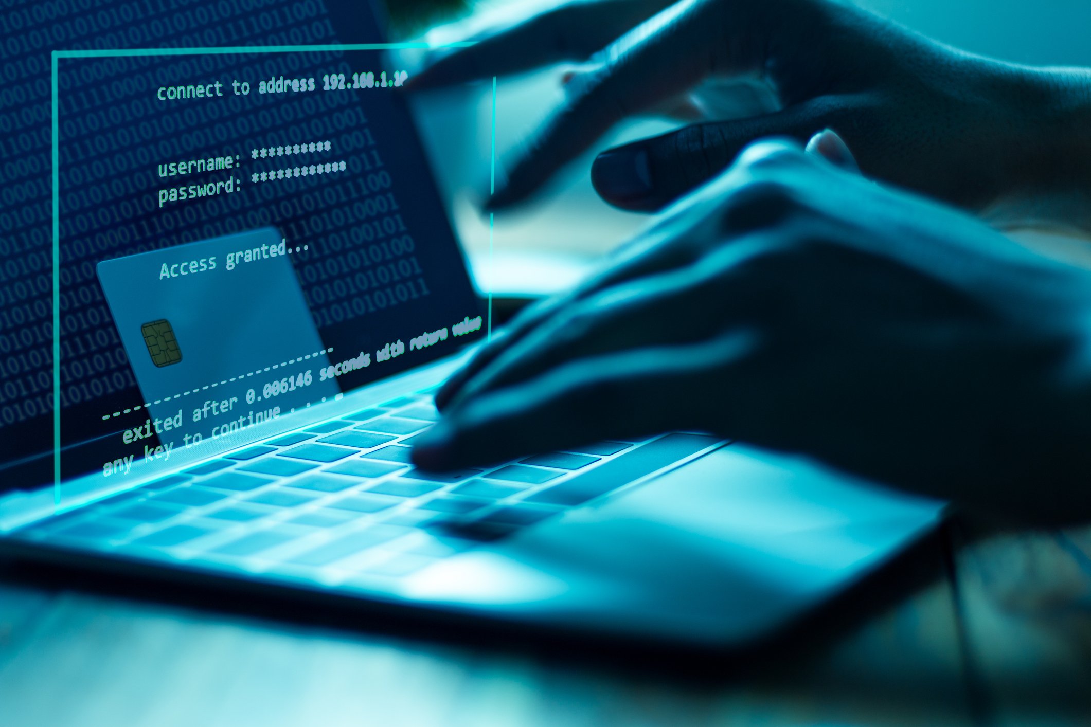Nicht autorisierte Zahlungen von Kreditkarteninhabern. Im Geheimbüro des Hackers | Quelle: Getty Images