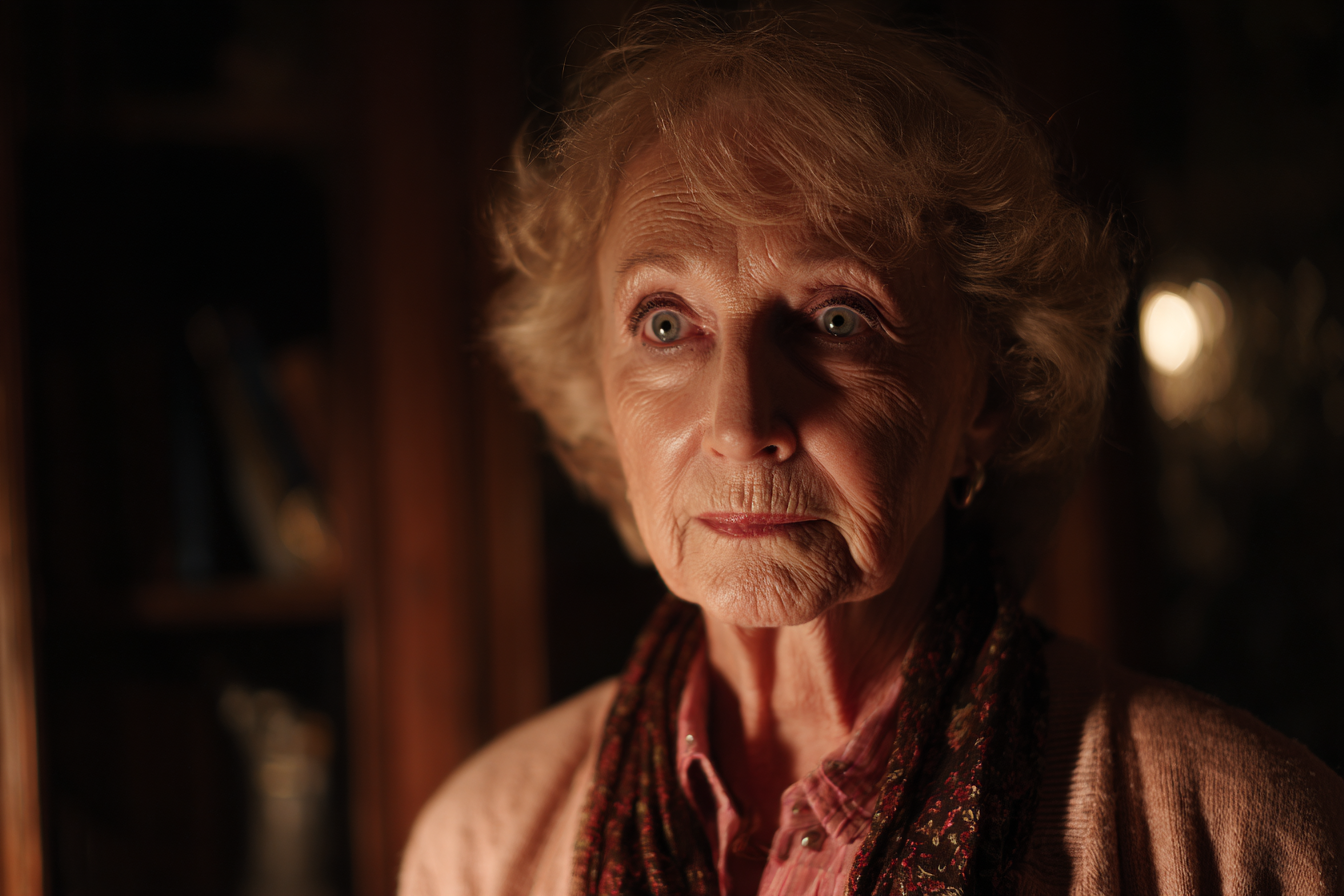 A woman standing in an attic | Source: Midjourney