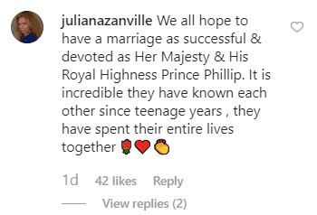 A fans' comment from Kensington Palace's post. | Photo: instagram.com/kensingtonroyal