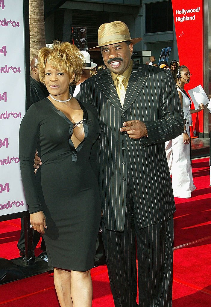 Steve Harvey and his ex wife Mary attend the 2004 Black Entertainment Awards held at the Kodak Theatre on June 29, 2004. | Photo: Getty Images