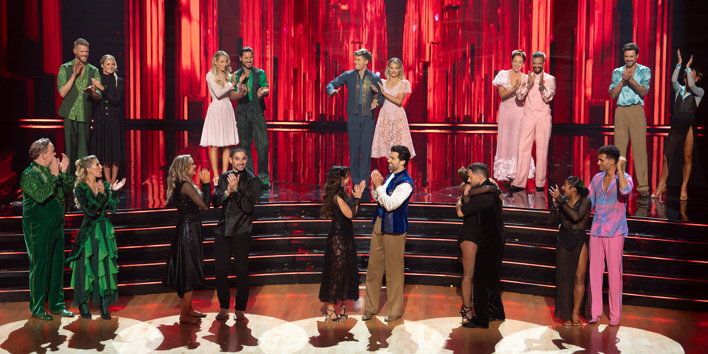 The "DTWS" contestants and their dance partners. | Source: Getty Images