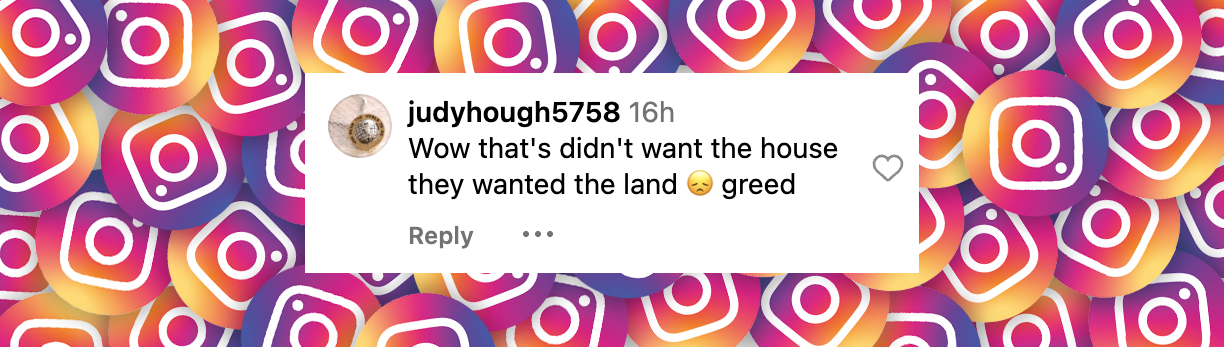 A netizen's comment about the demolition of Richard Gere's multi-million-dollar Connecticut home | Source: Instagram/hudsonvalleyhouseparts